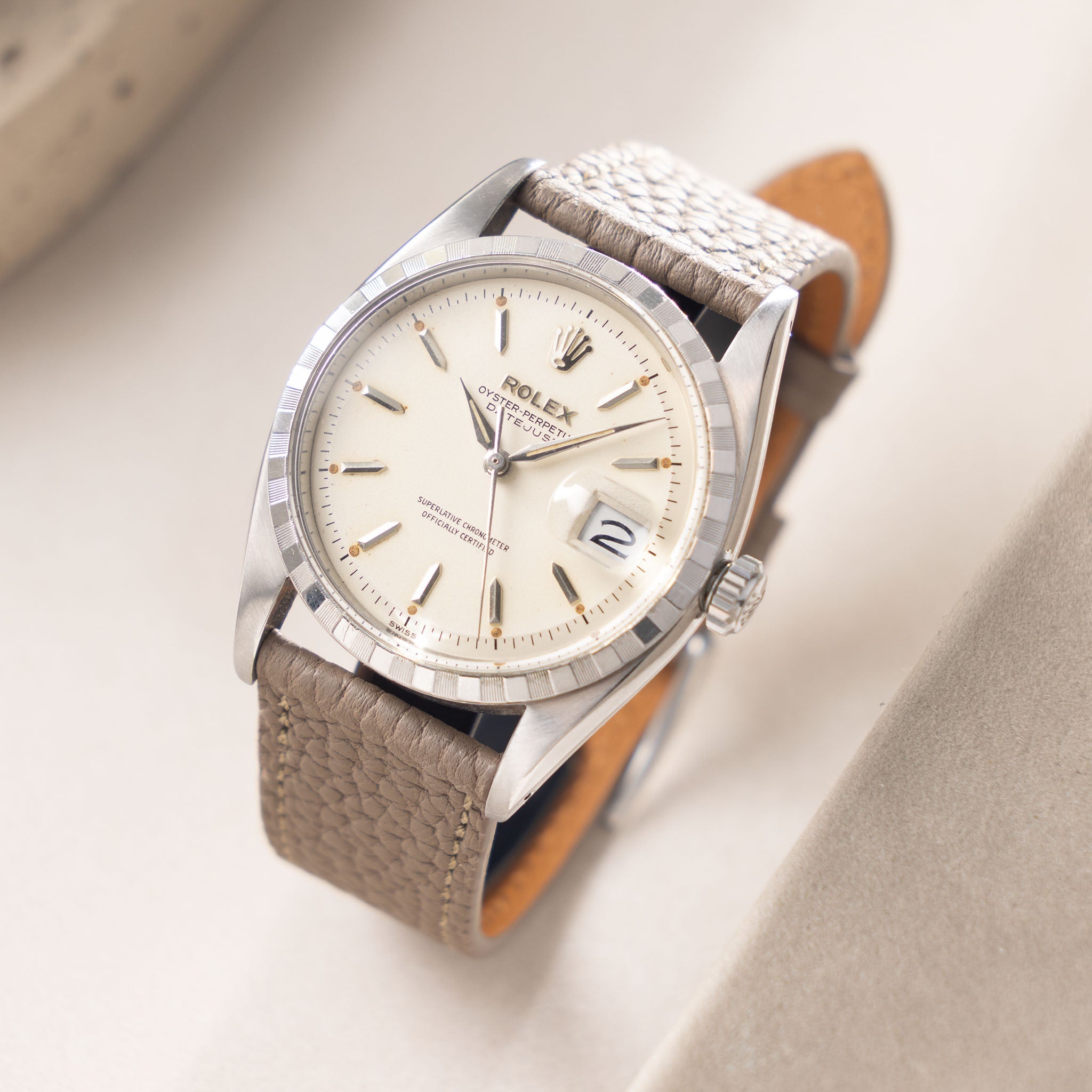 Rolex Datejust Swiss only Cream Dial ref 6605