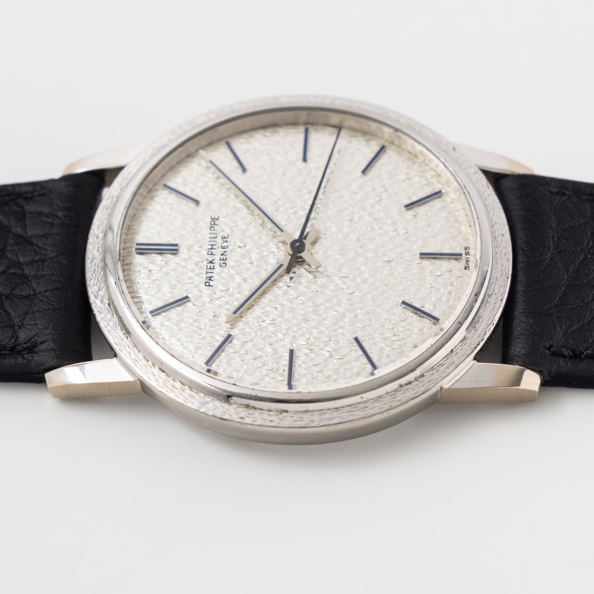 Patek Philippe Calatrava 3569G Hammered Dial in 18k White Gold Back Winder