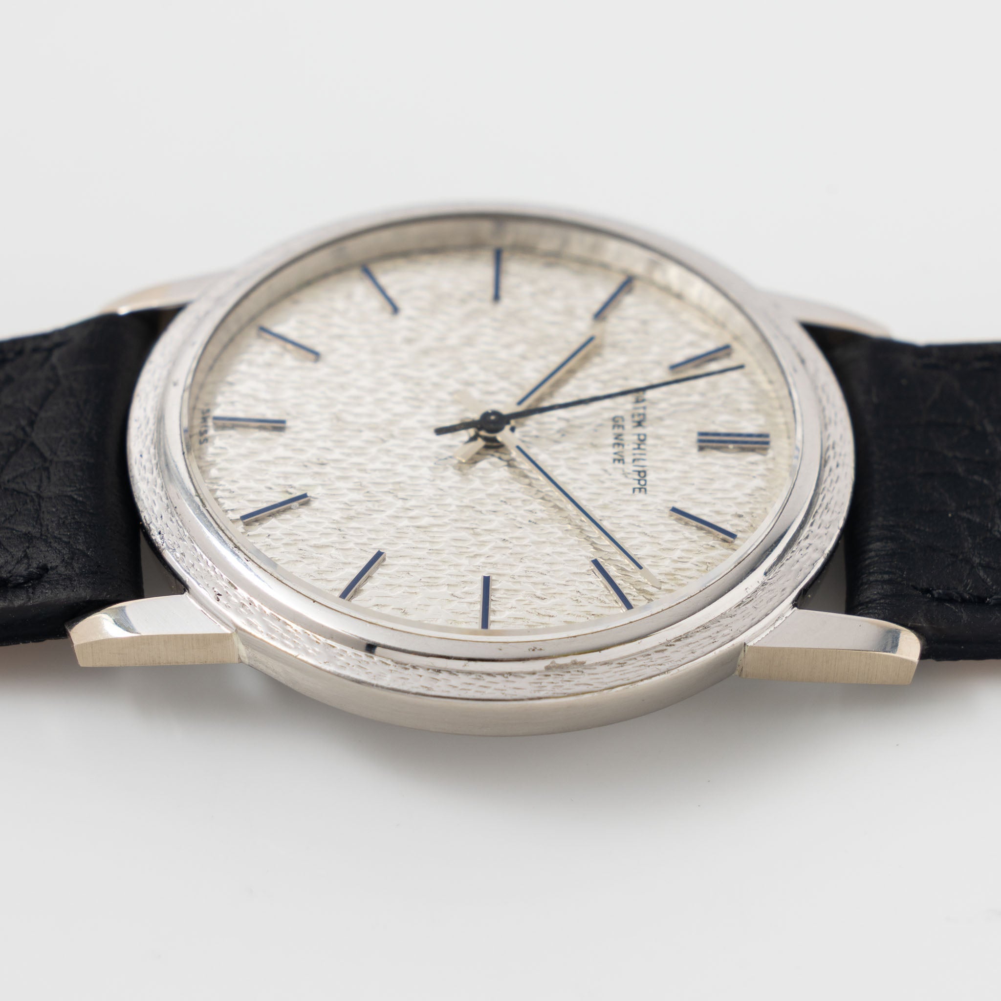 Patek Philippe Calatrava 3569G Hammered Dial in 18k White Gold Back Winder