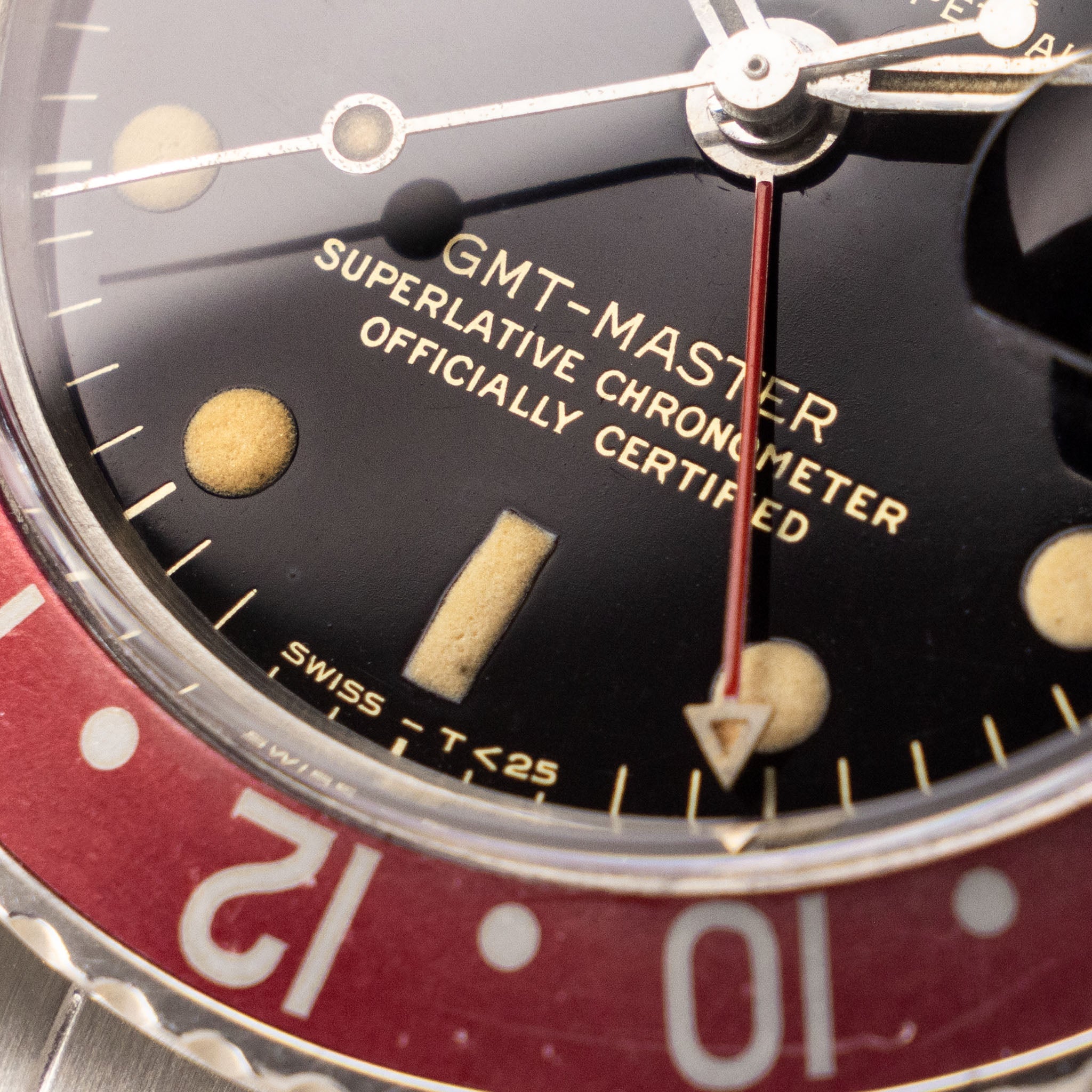 Rolex GMT-Master 1675 Super Glossy Gilt Dial with Original Punched Papers Box and Rolex Service Card