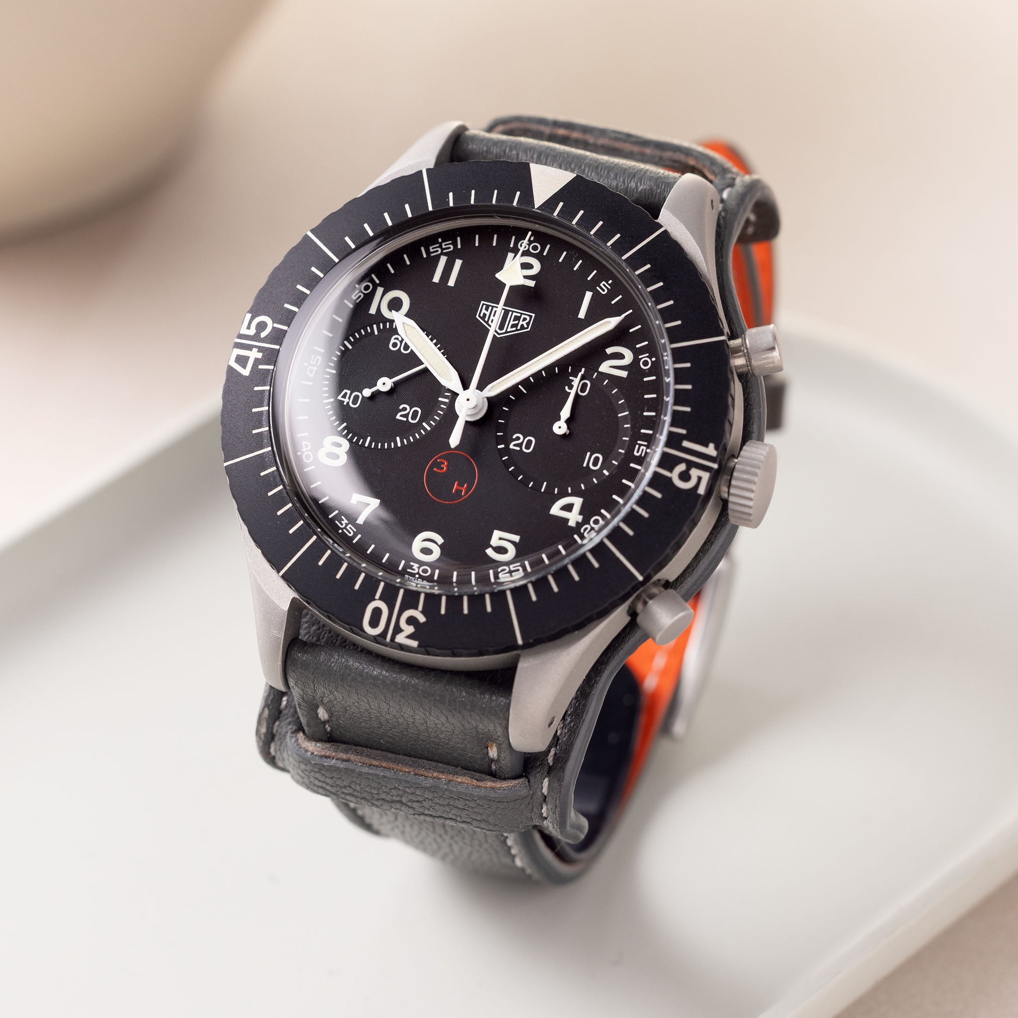 Heuer Bund Chronograph 3H dial ref 1550 SG