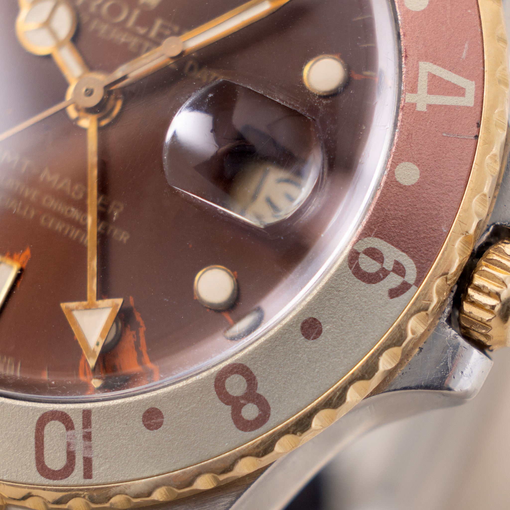 Rolex GMT-Master 16753 Root Beer Soleil Brown Tropical Dial in Steel and Gold