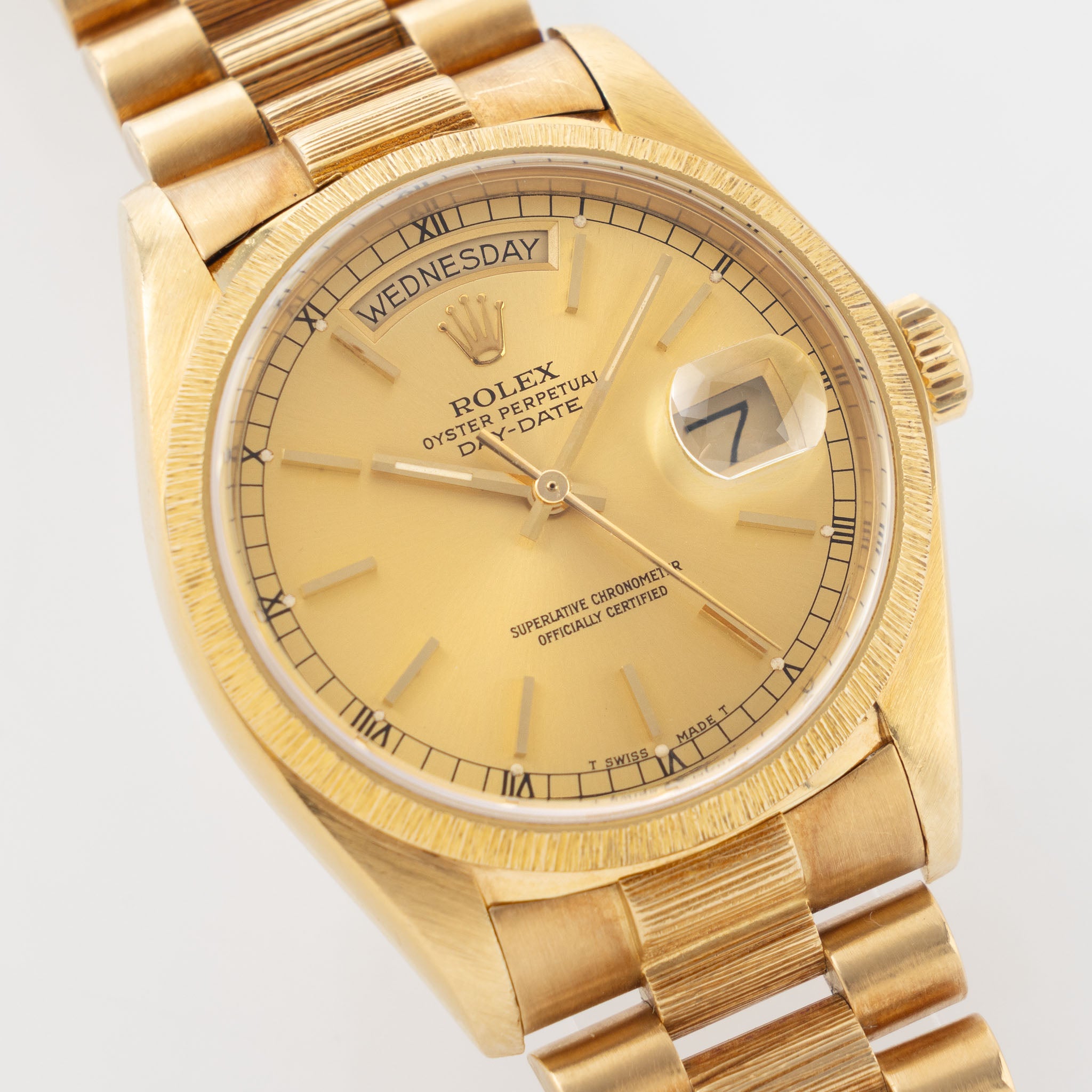 Rolex Day-Date 18078 Champagne Dial Bark with Papers W3731