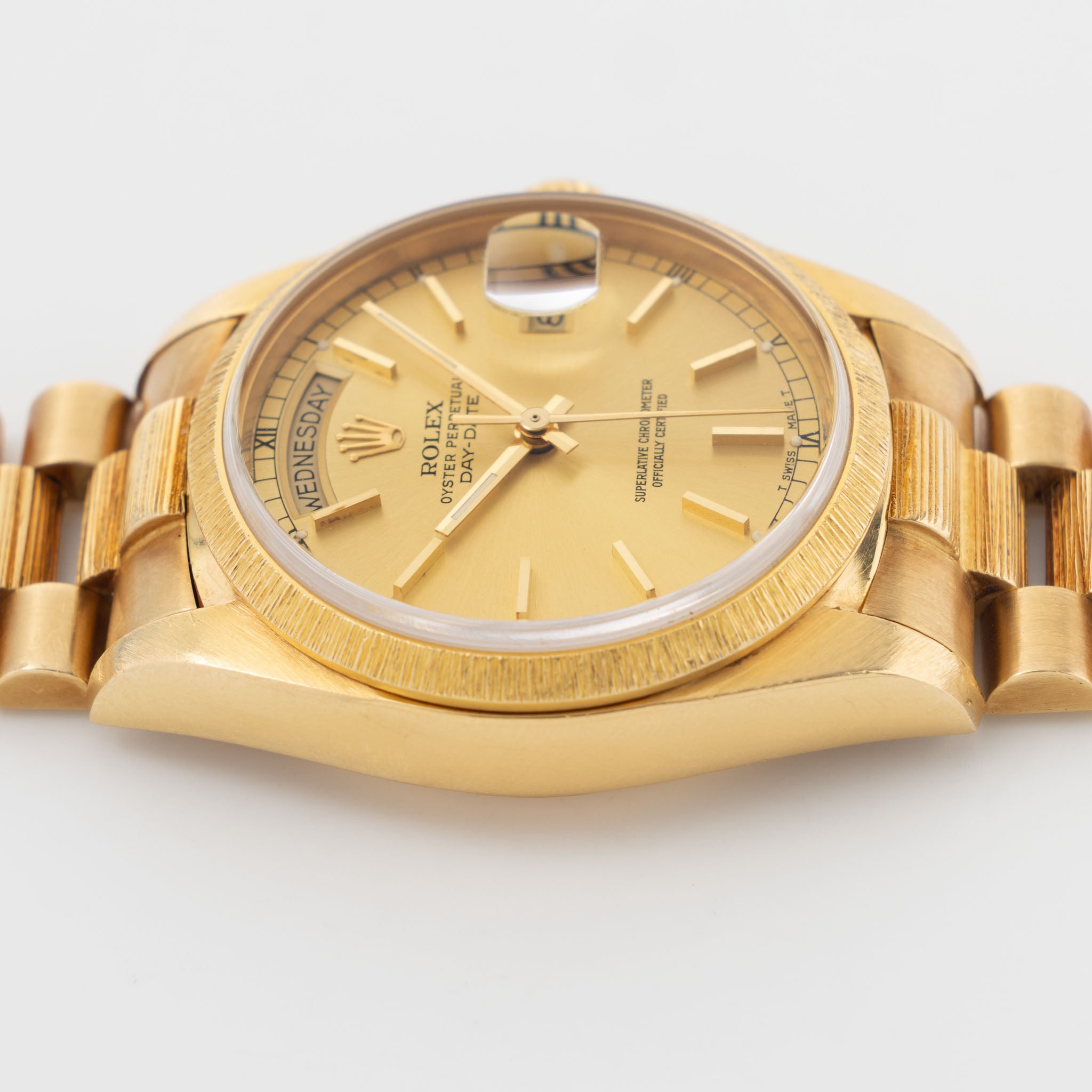 Rolex Day-Date 18078 Champagne Dial Bark with Papers W3731