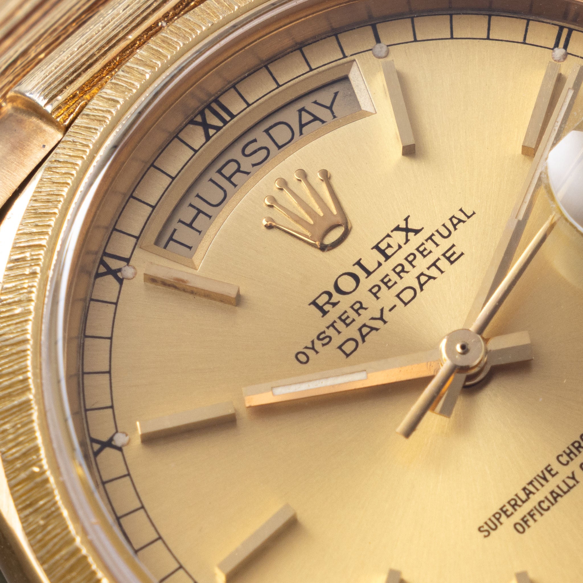 Rolex Day-Date 18078 Champagne Dial Bark with Papers W3731