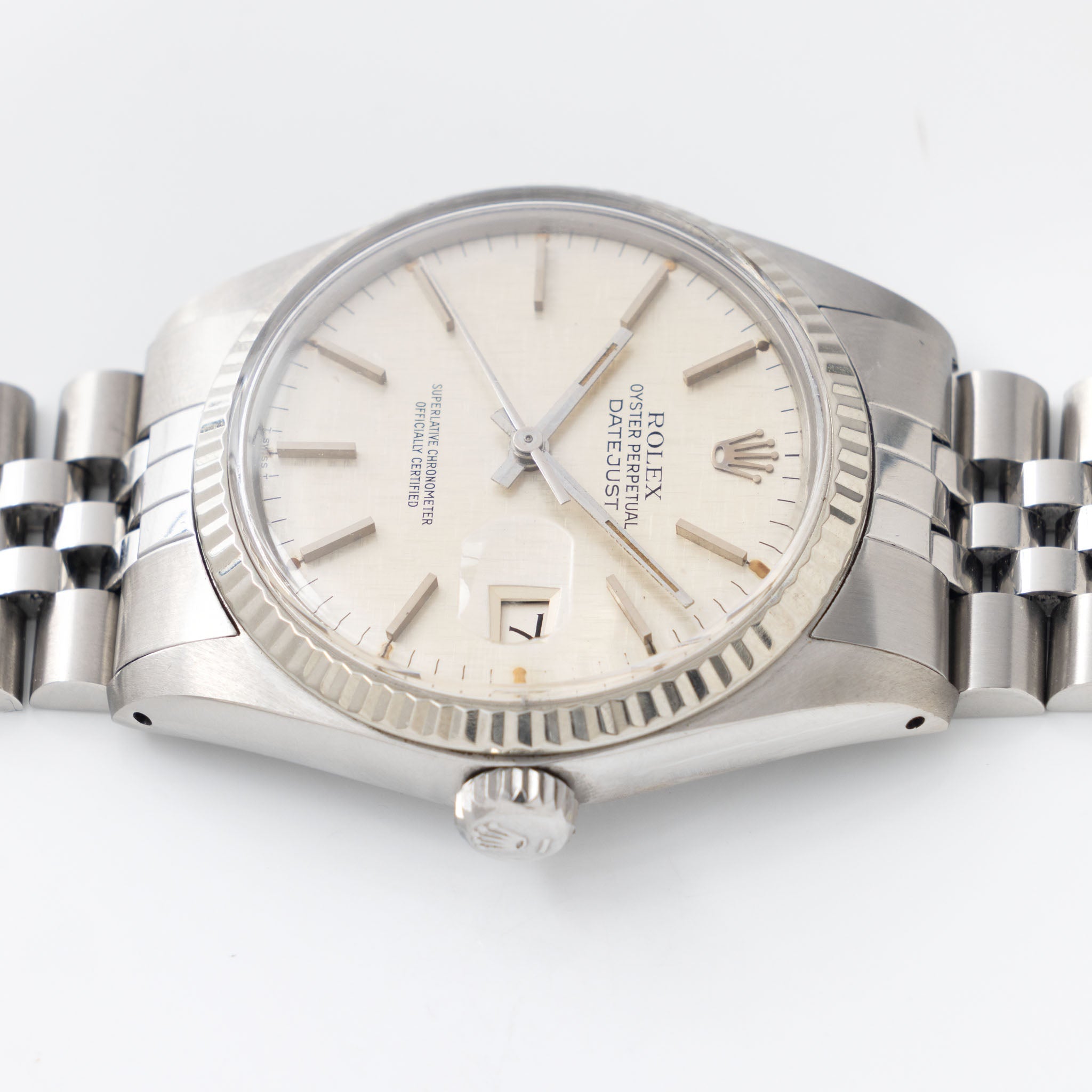 Rolex Datejust 16014 Silver Linen Dial