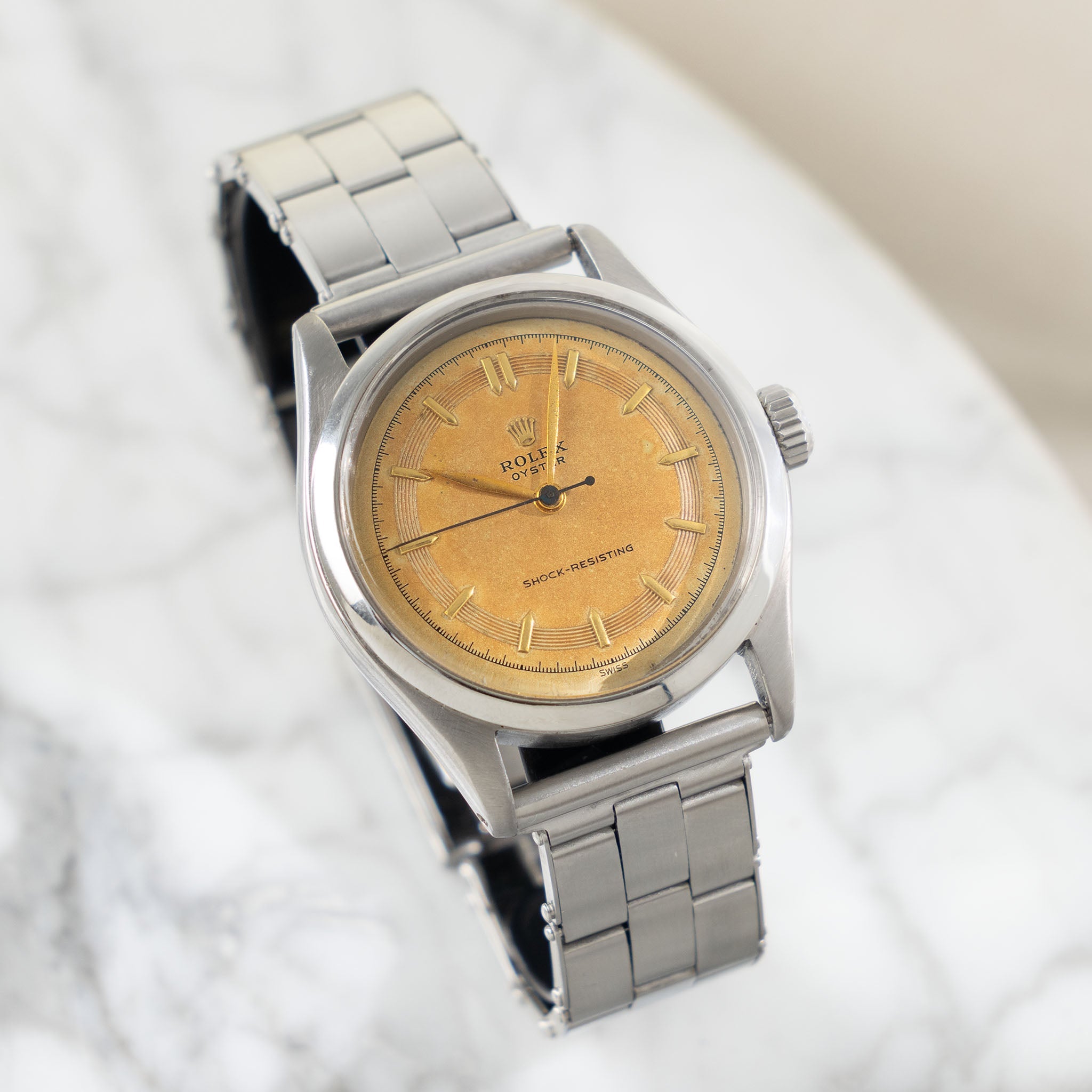 Rolex Oyster 6282 Cream Boiler Gauge Swiss Only Dial