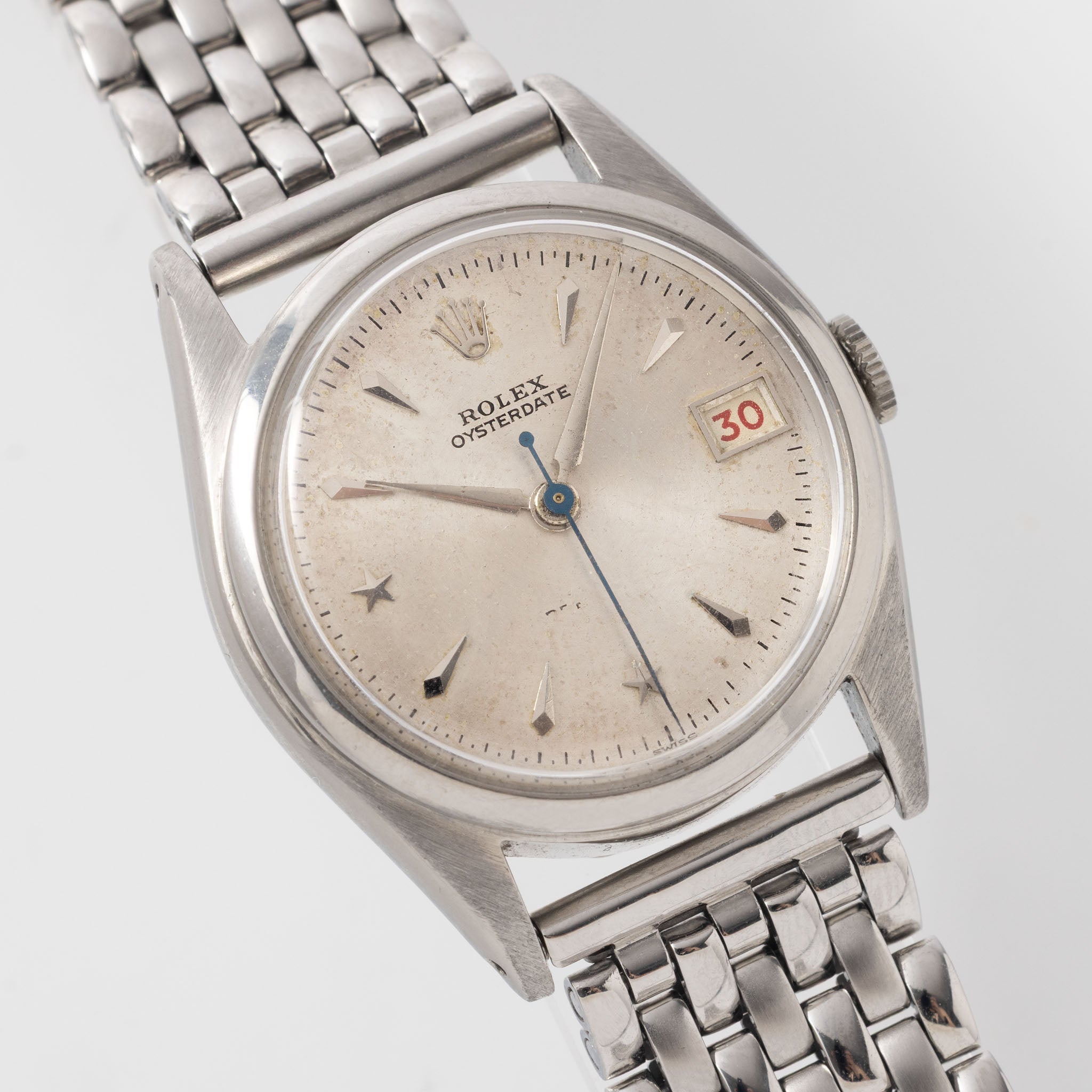 Rolex Oysterdate Precision Silver Star "Stelline " dial ref 6066