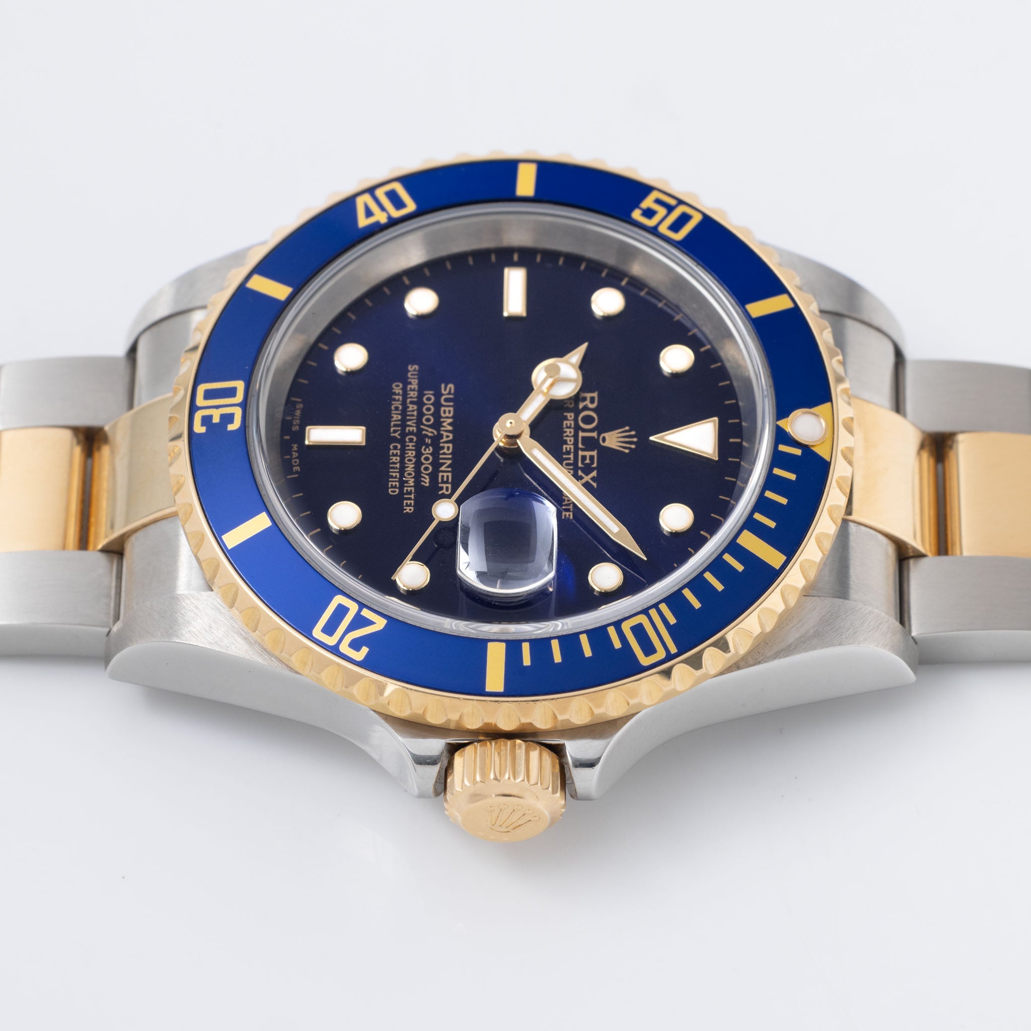 Rolex Submariner 16613 Blue Dial in Steel and Gold