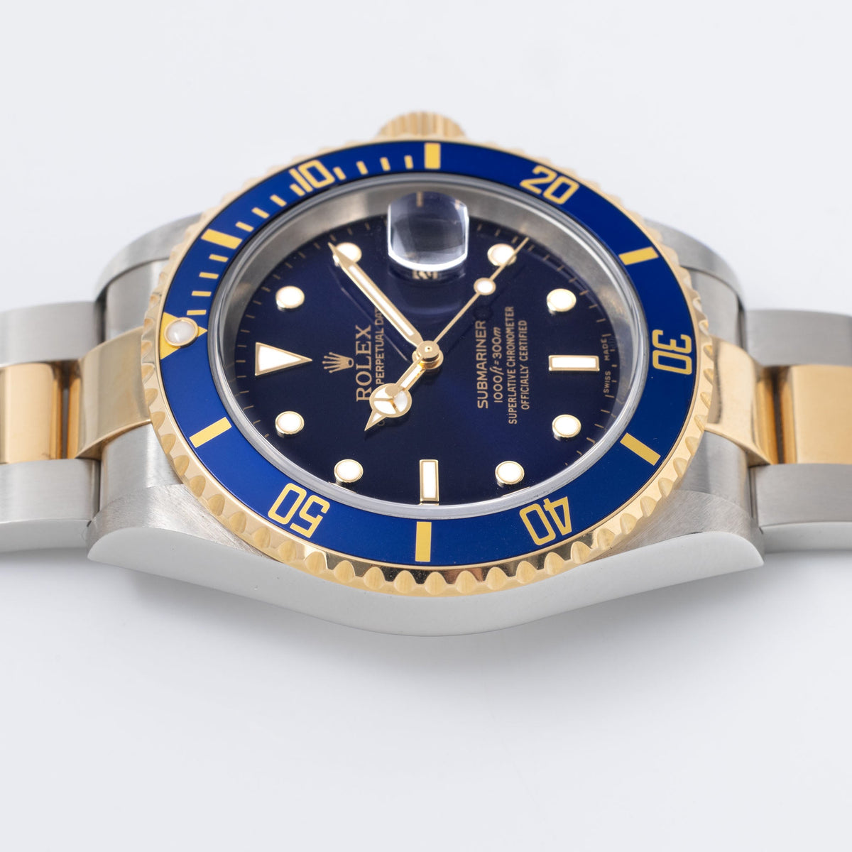 Rolex Submariner 16613 Blue Dial in Steel and Gold