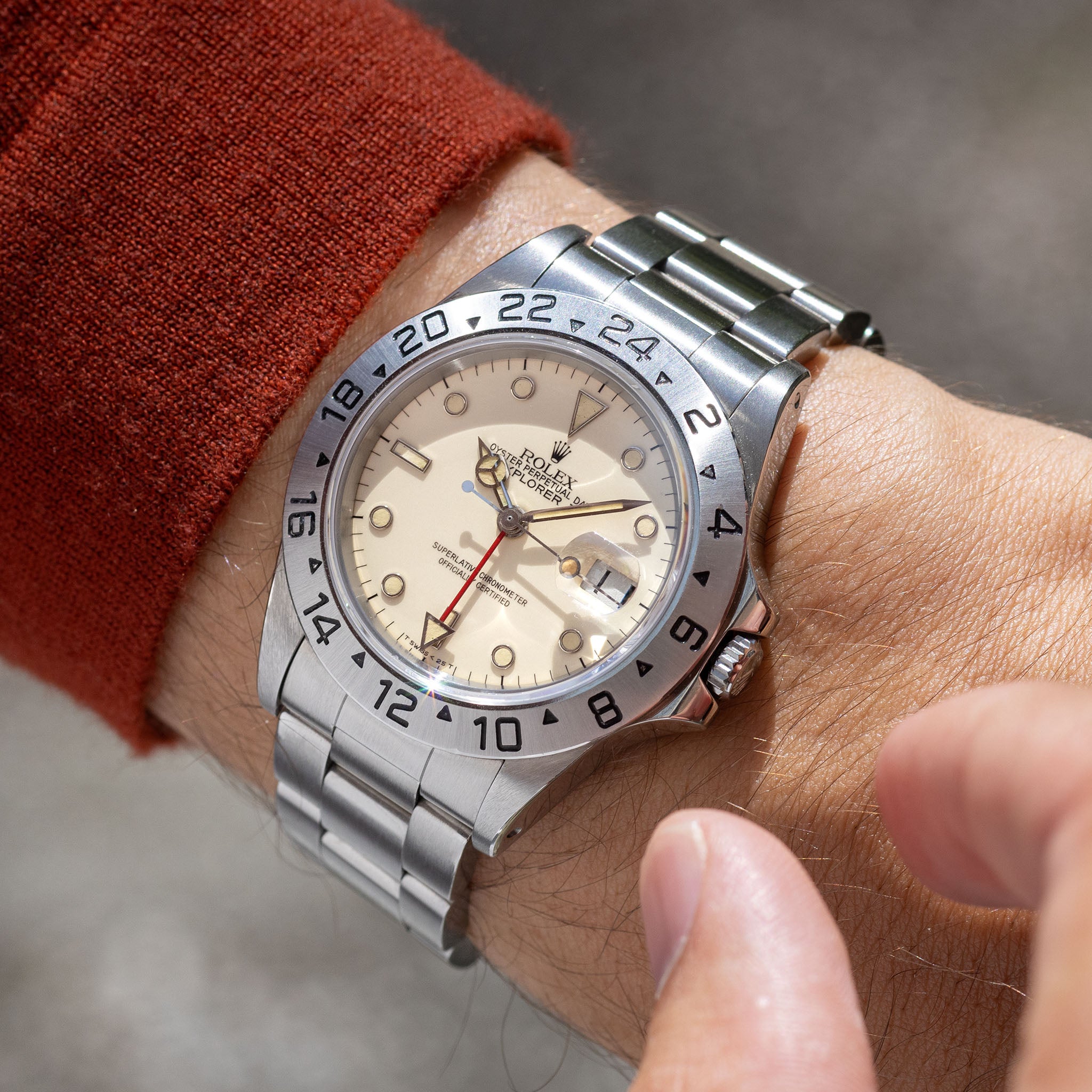 Rolex Explorer II 16550 “cream dial” with papers