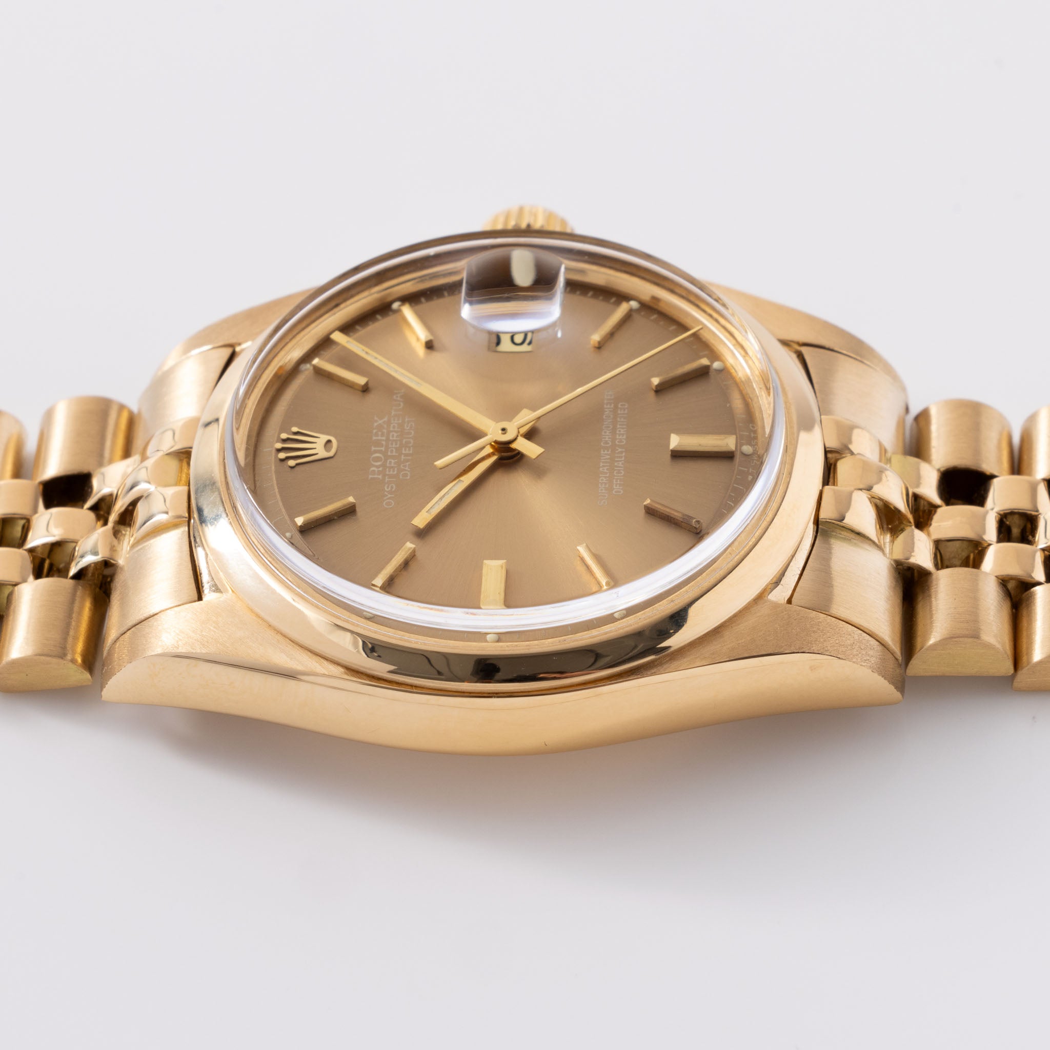 Rolex Datejust Yellow Gold Cappuccino Dial Ref 1600