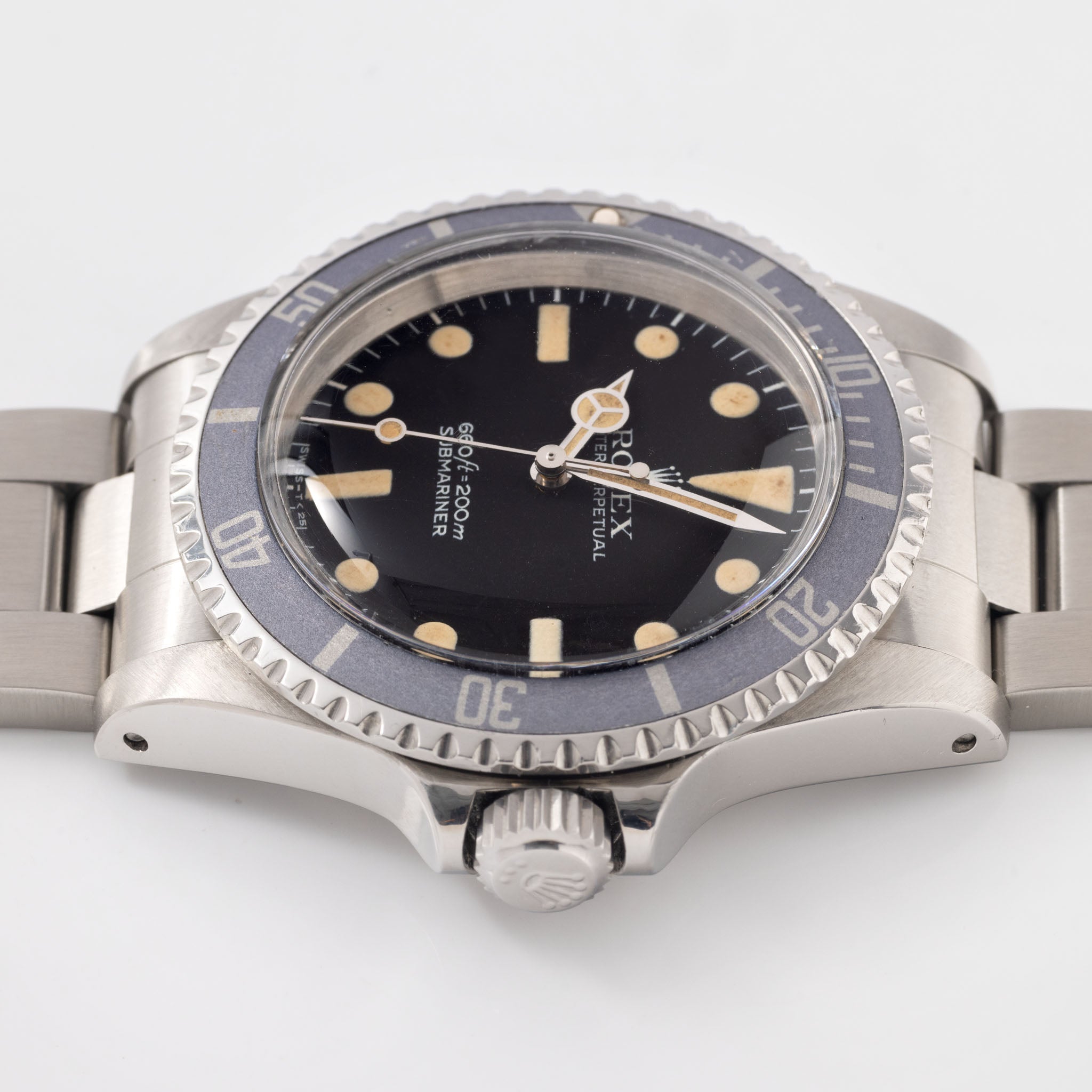 Rolex Submariner 5513 maxi mk1 dial Vivid patina Ghost inlay Bulangandsons signature watch