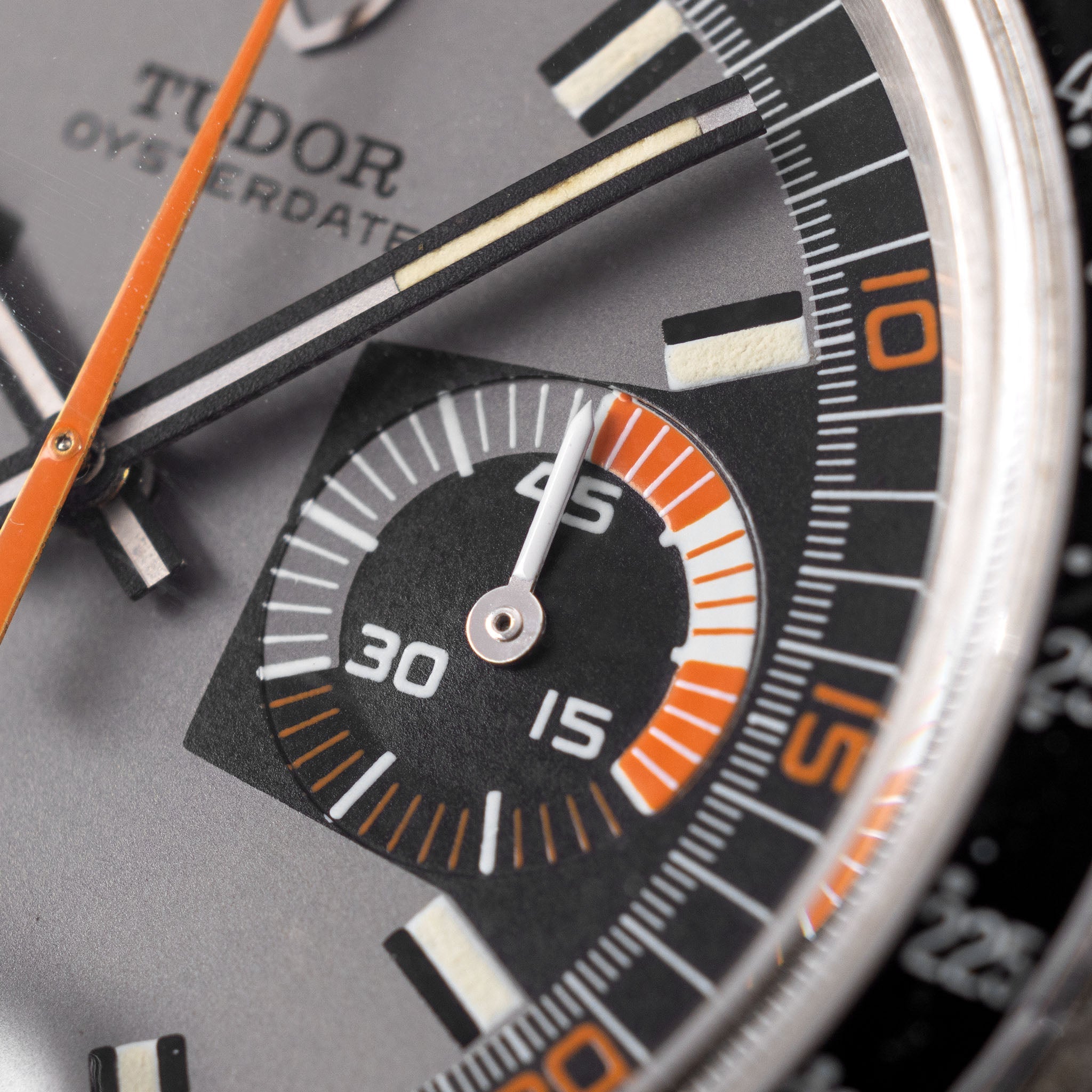 Tudor "Monte Carlo " chronograph grey dial ref 7149 / 0 “mystery engraving “