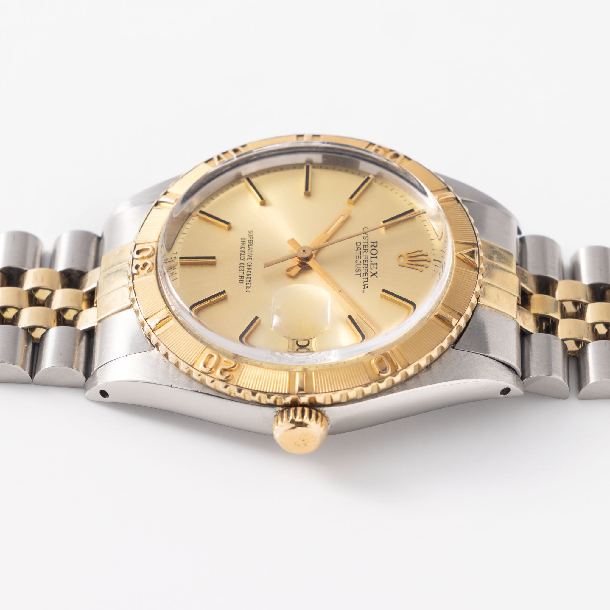 Rolex Datejust "Turnograph "Champagne dial ref 1625 /3 steel and gold execution