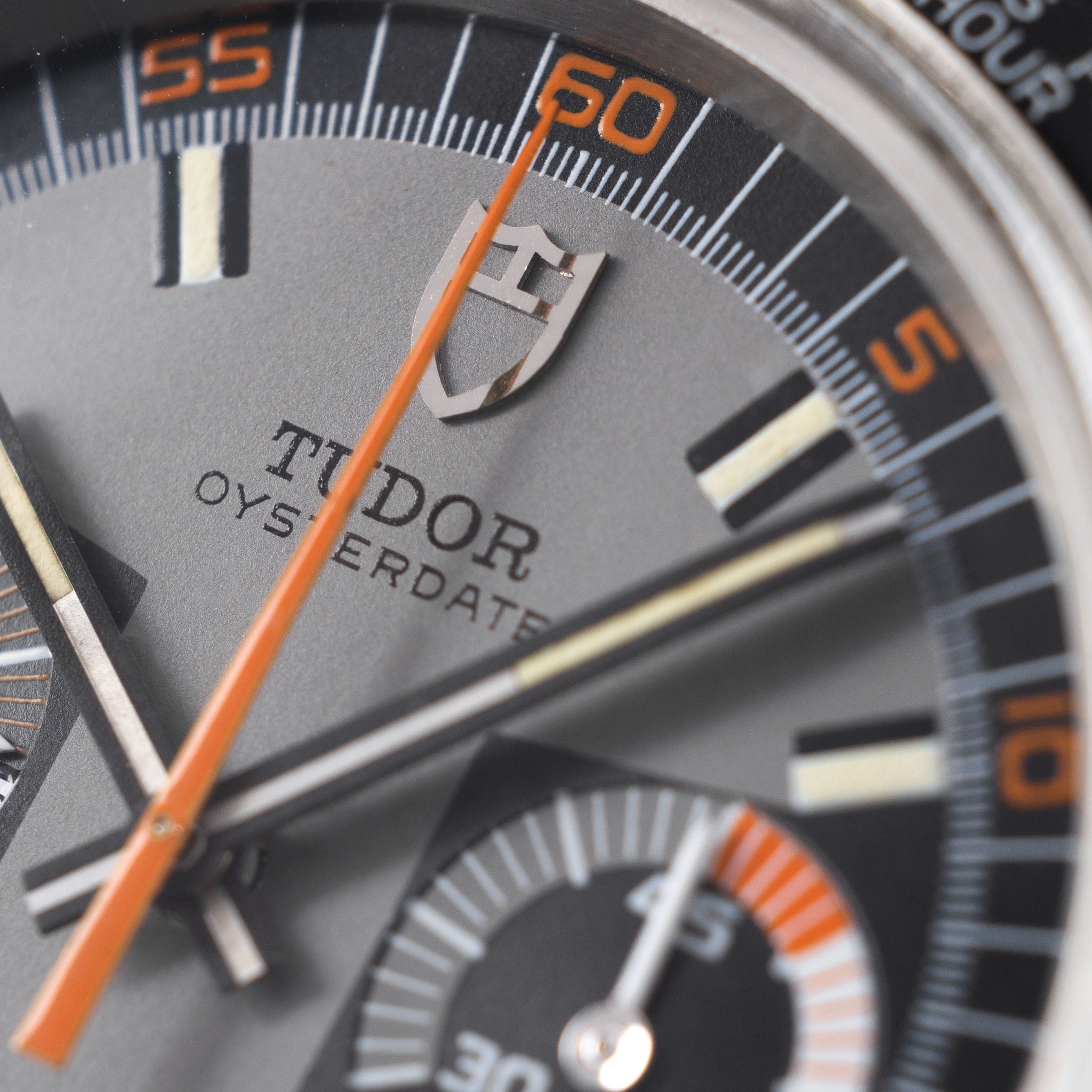 Tudor "Monte Carlo " chronograph grey dial ref 7149 / 0 “mystery engraving “