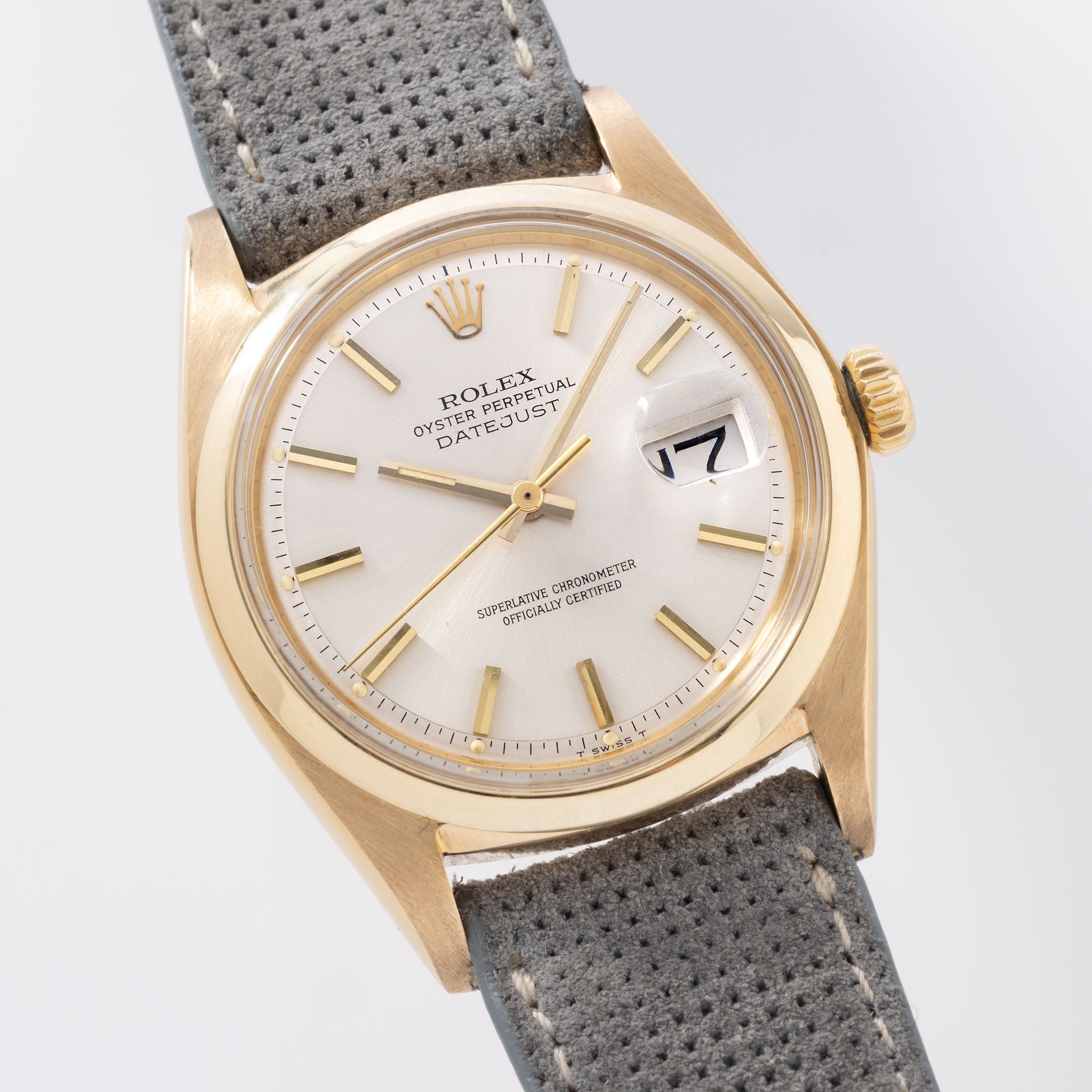 Rolex Datejust 18kt Yellow Gold Silver Dial Ref 1600