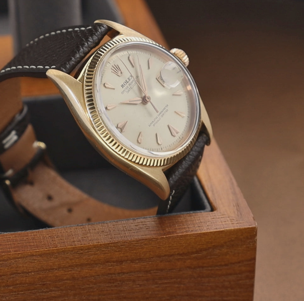 Rolex Datejust Ovettone Yellow Gold Reference 6605