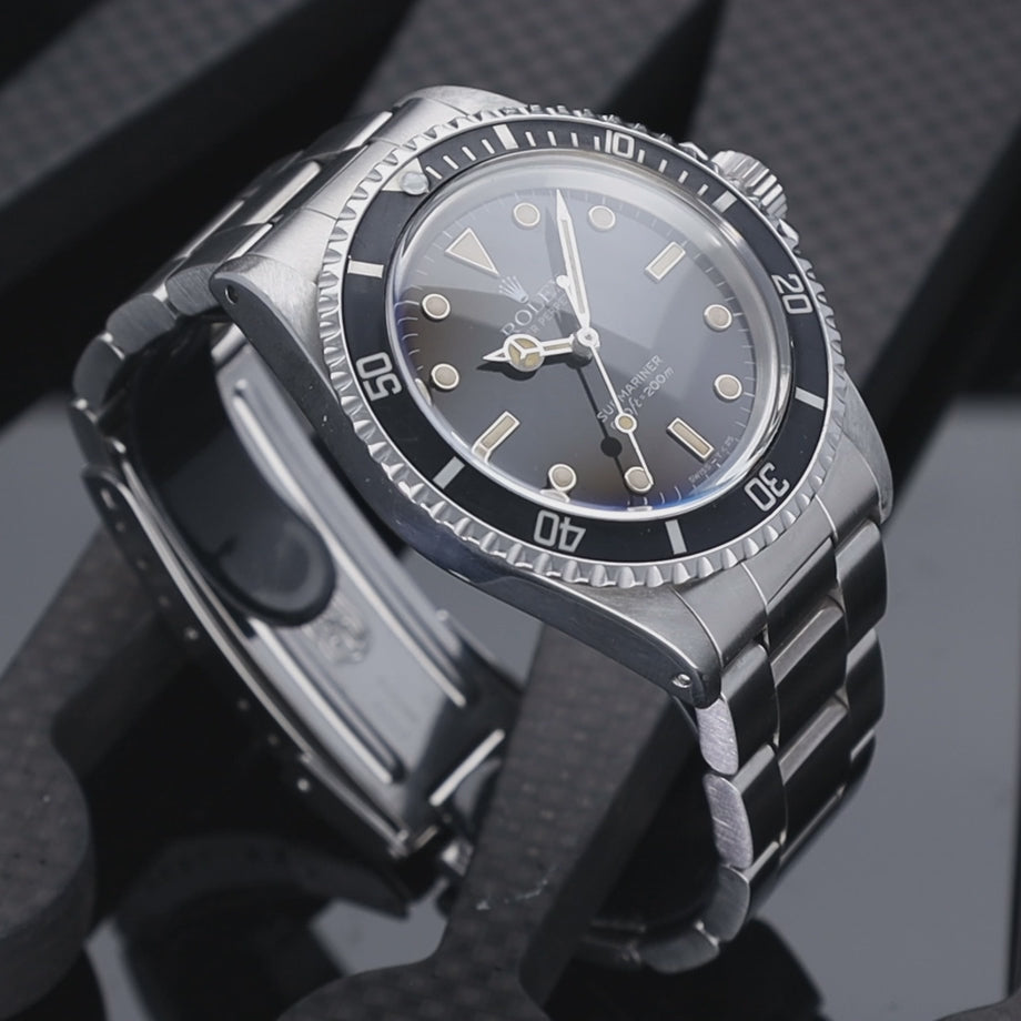 Rolex Submariner 5513 Gloss Dial White Gold Hour Markers