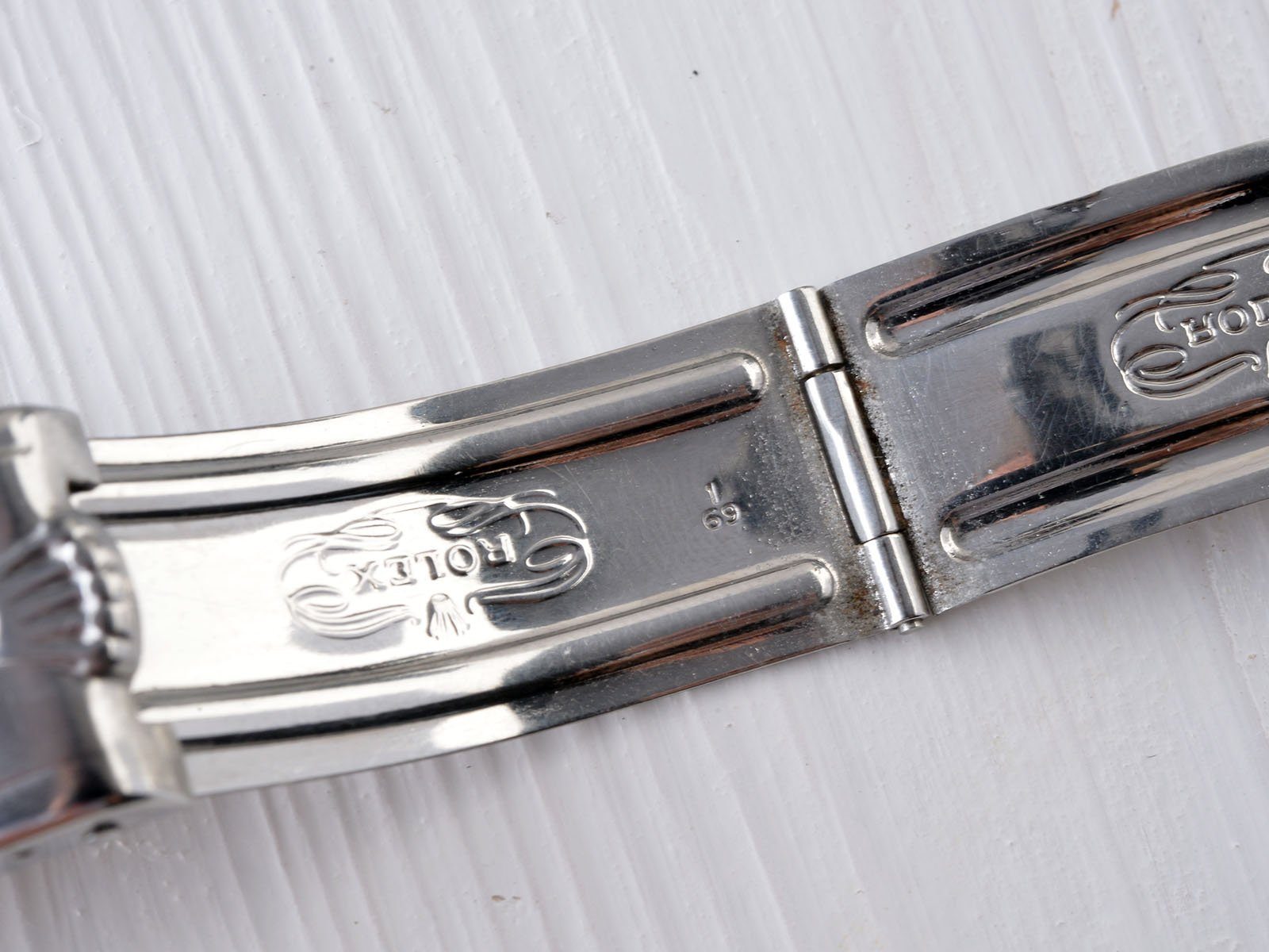 ROLEX 1601 DATEJUST BLACK DOOR STOP DIAL