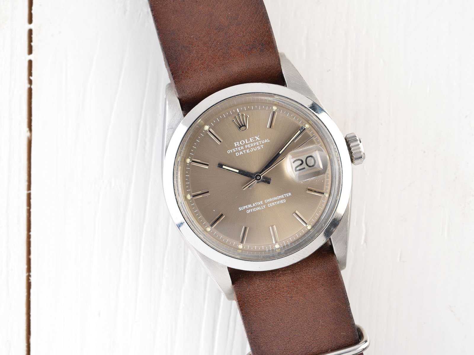 ROLEX 1600 DATEJUST BROWN SIGMA DIAL