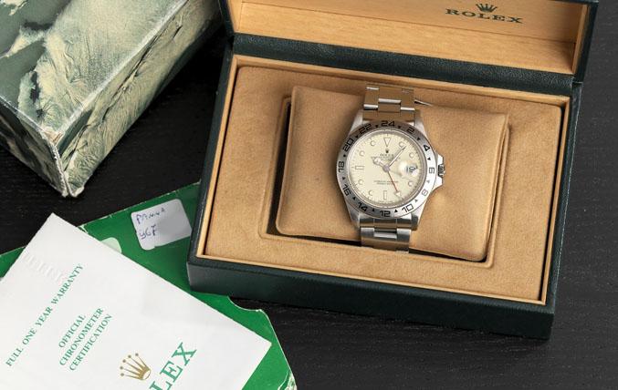 Rolex Explorer II 16550 Cream Rail Dial