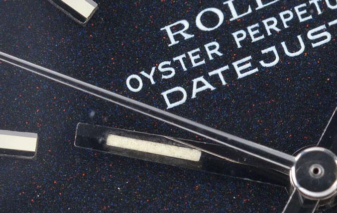Rolex 1603 Marble Black Dial Datejust 1974