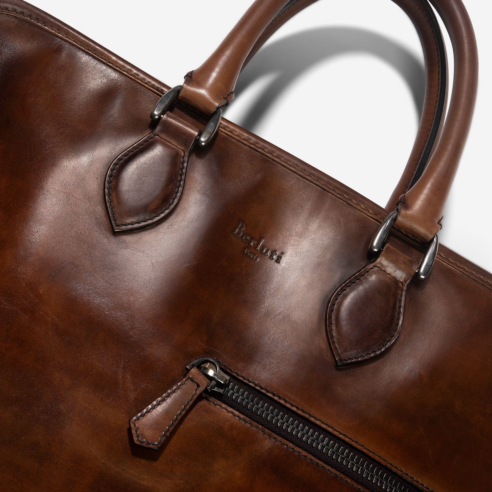 Berlutti Un Jour Briefcase Venezia Brown 6