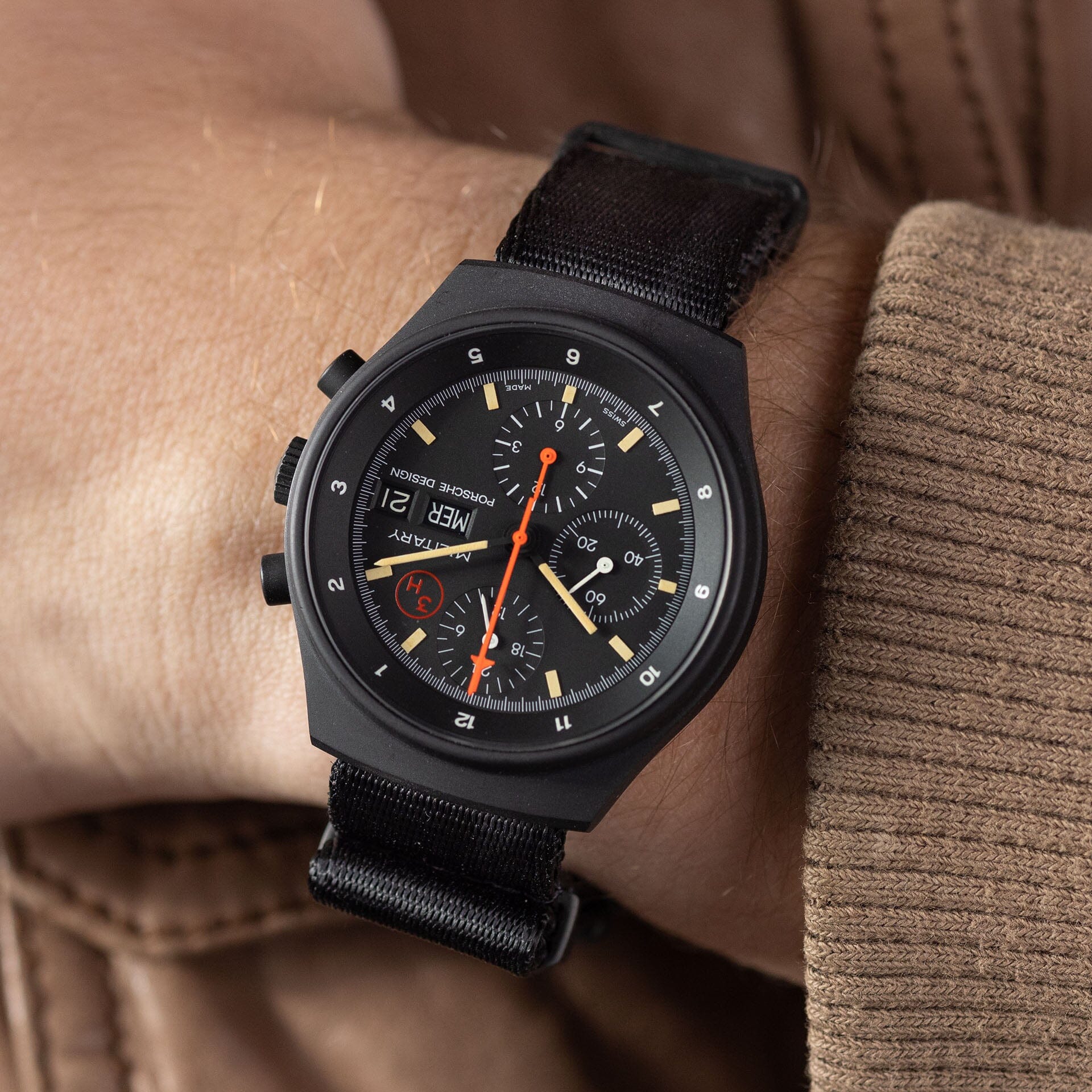 Deluxe Nylon Nato Watch Strap Black Out