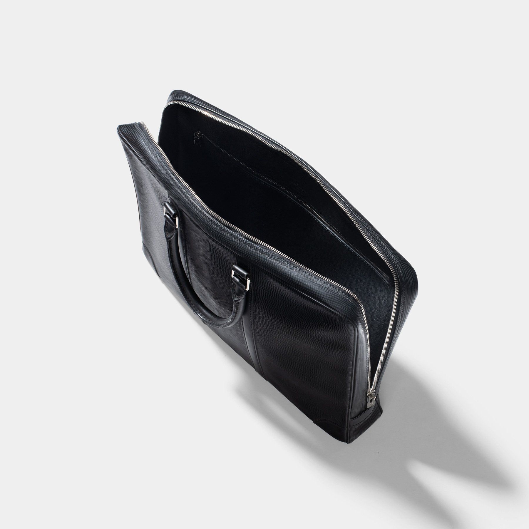LOUIS VUITTON BLACK EPI PORTE DOCUMENTS VOYAGE