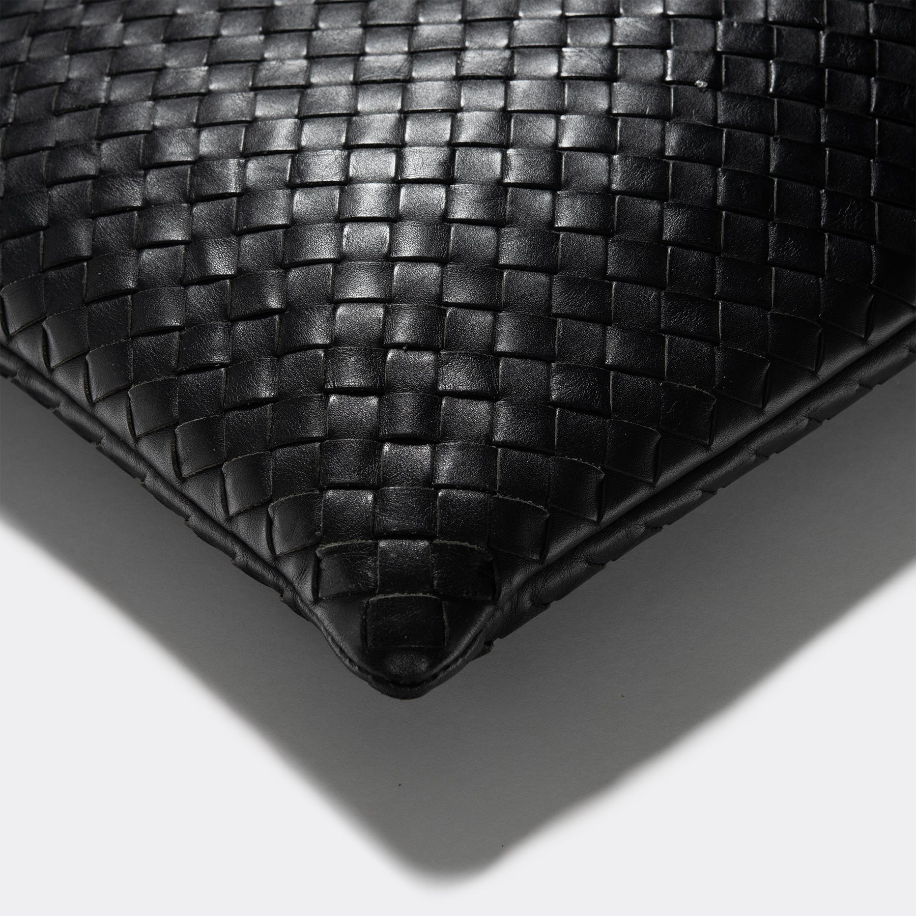 Bottega Veneta Black Intrecciato Document Case