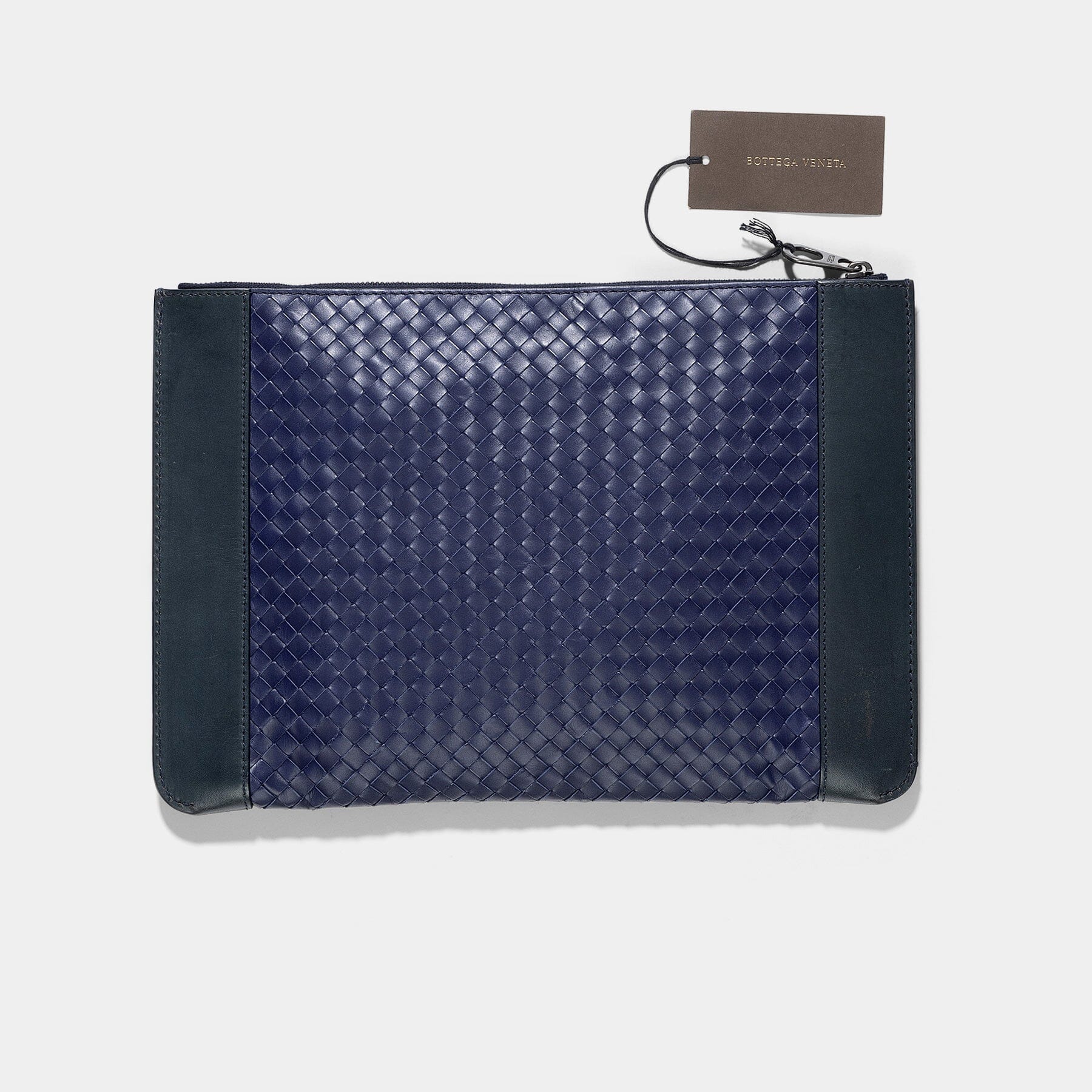 Bottega Veneta Blue Intrecciato Document Case
