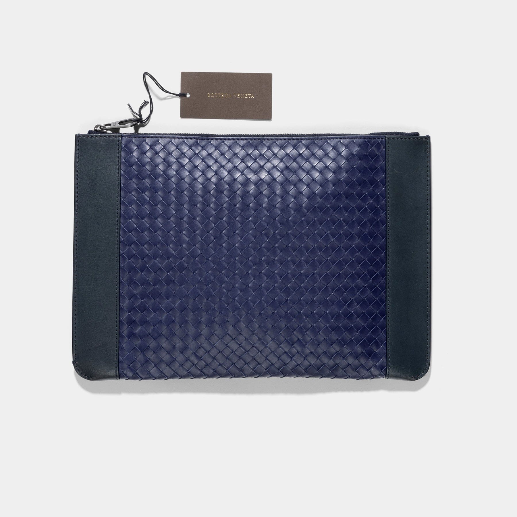 Bottega Veneta Blue Intrecciato Document Case