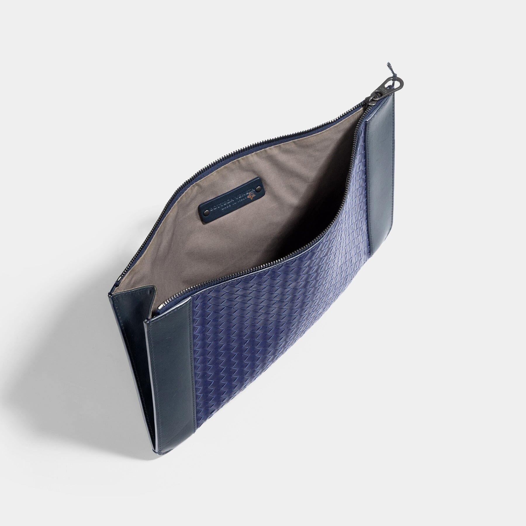 Bottega Veneta Blue Intrecciato Document Case
