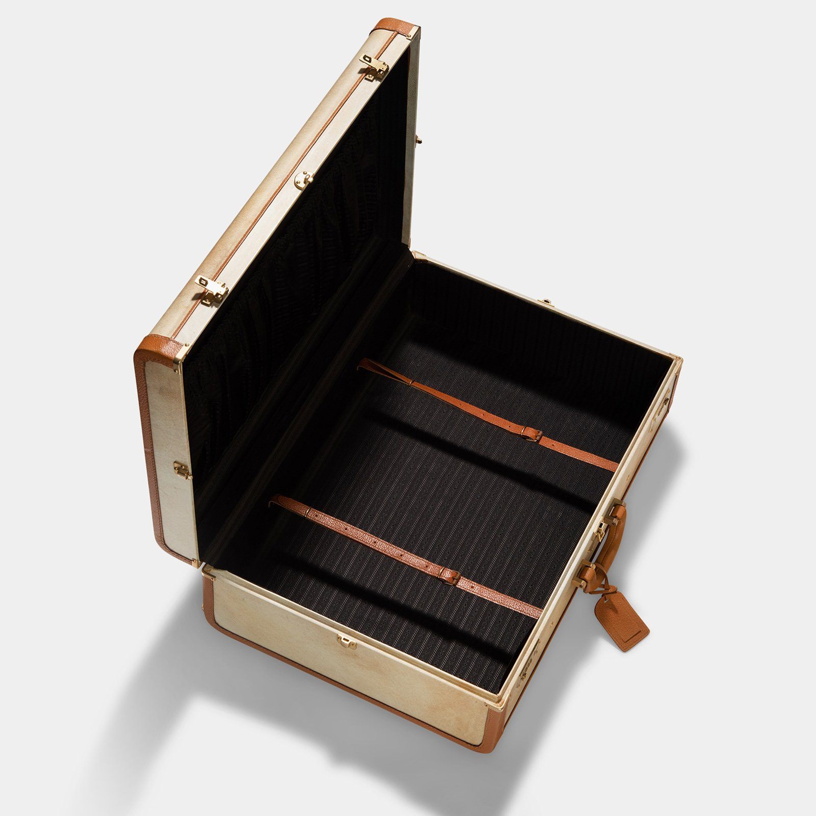Vintage Pair of Prada Pergamena Hard Suitcases