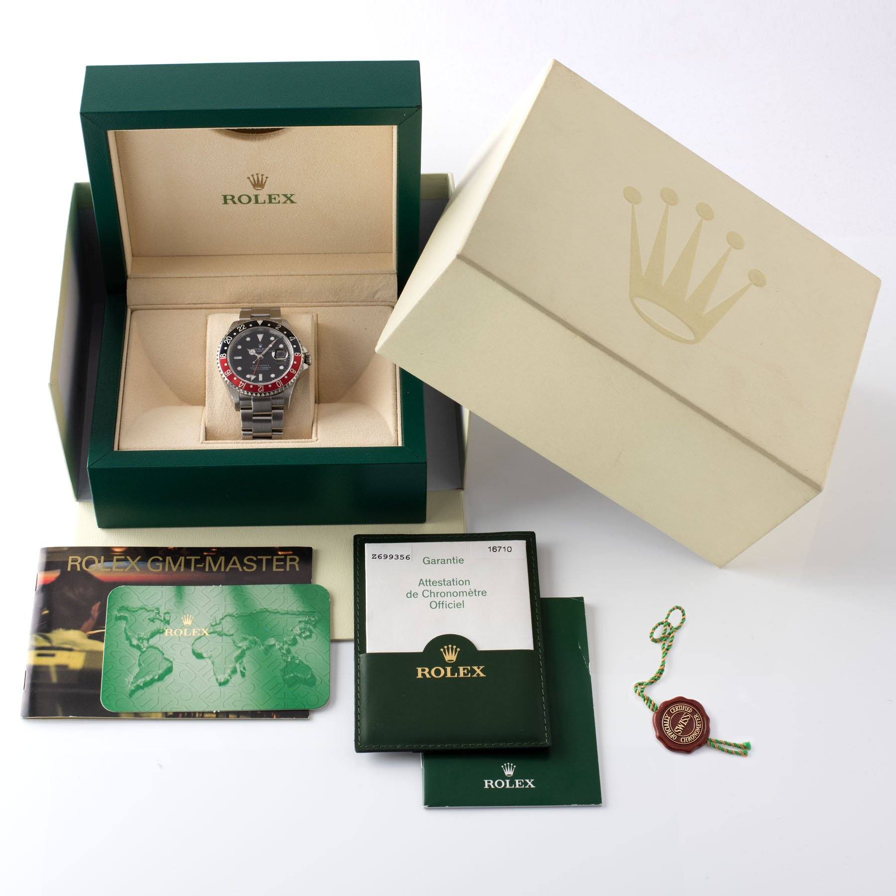 Rolex GMT-Master 2 16710 Rectangular dial Box and Papers
