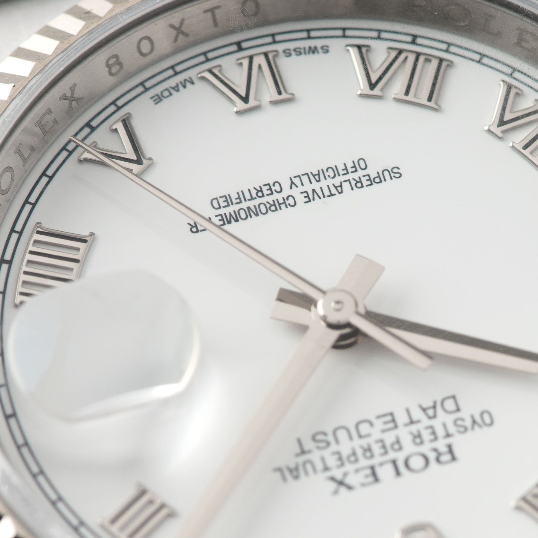 Rolex Datejust White Dial 116234 2014 with applied Roman numerals
