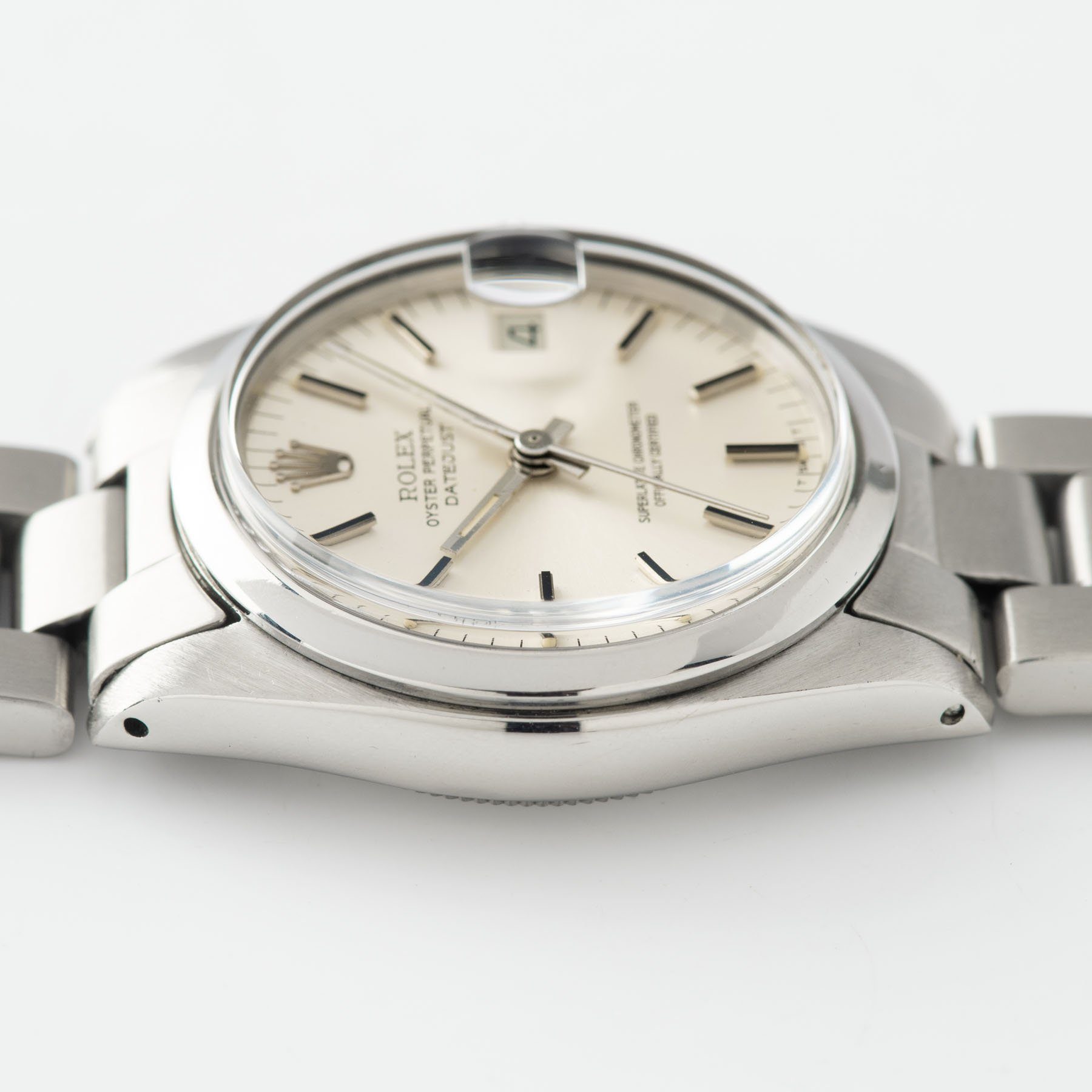 Rolex datejust mid size silver dial ref 6824