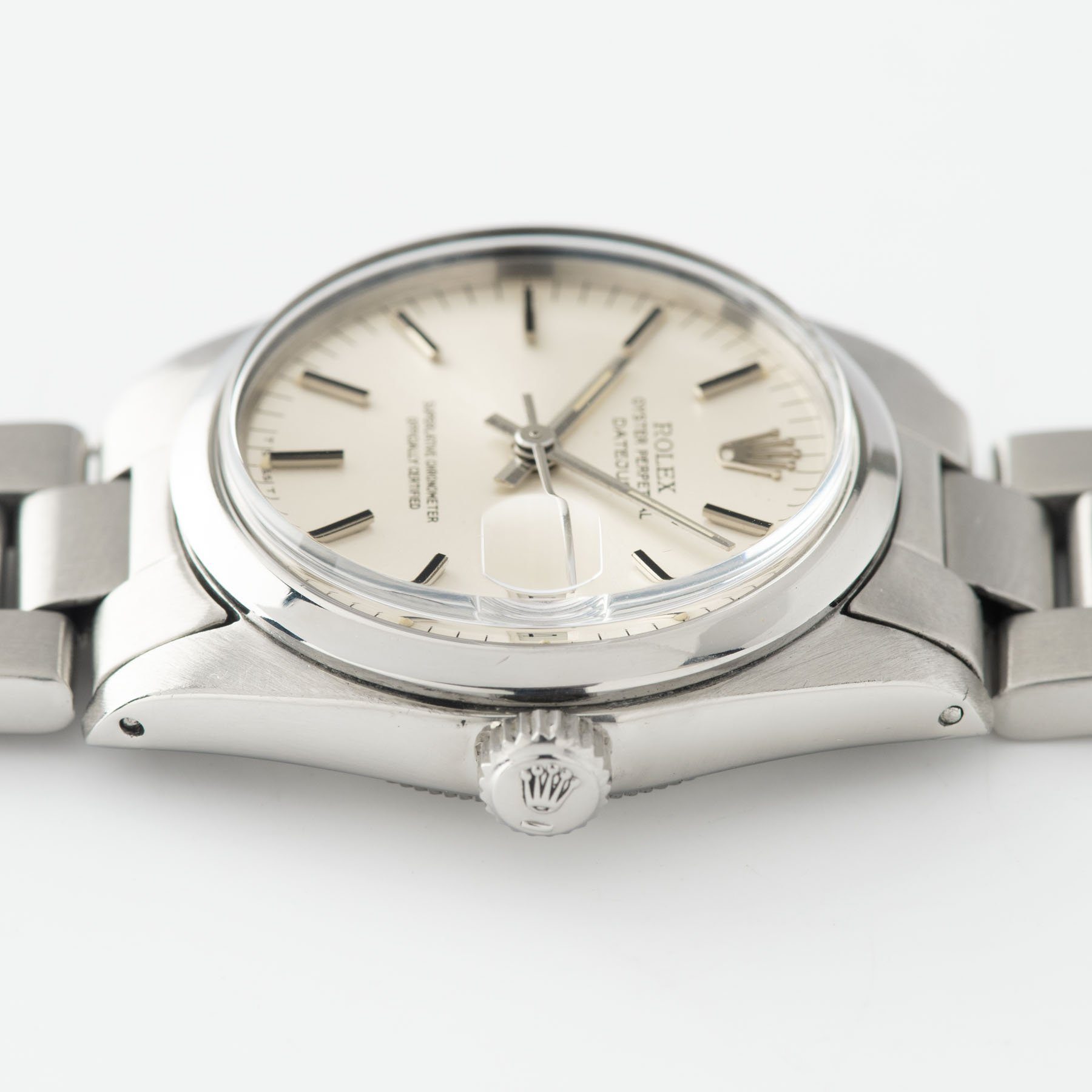 Rolex datejust mid size silver dial ref 6824