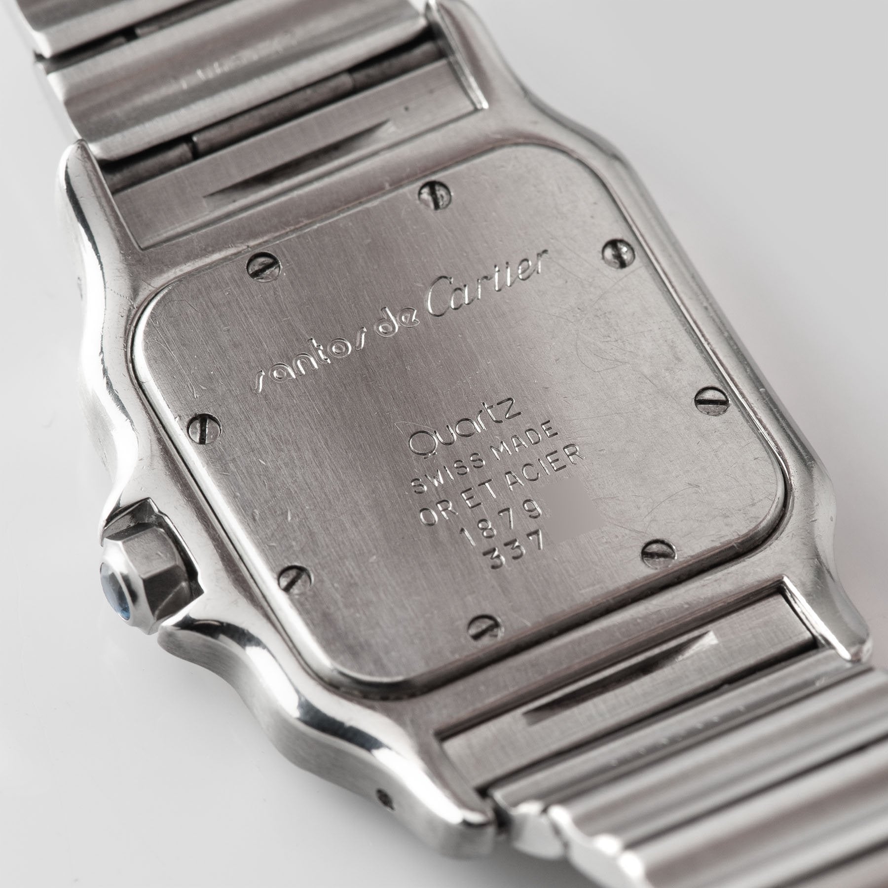 Cartier Santos Steel and Gold Stingray Dial