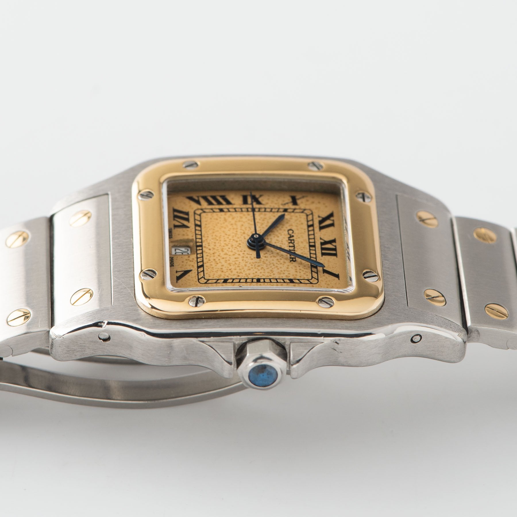 Cartier Santos Steel and Gold Stingray Dial