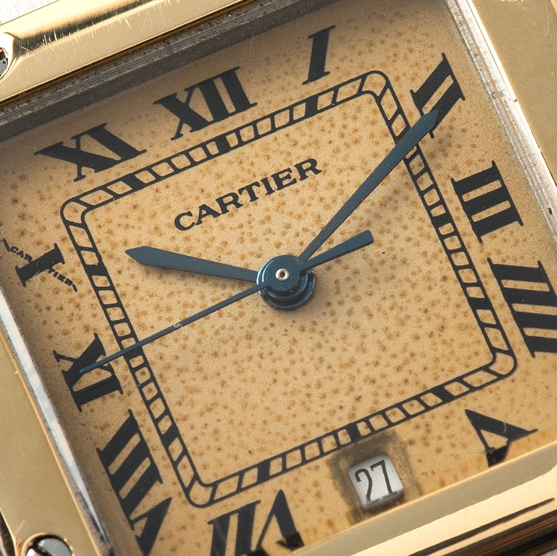 Cartier Santos Steel and Gold Stingray Dial