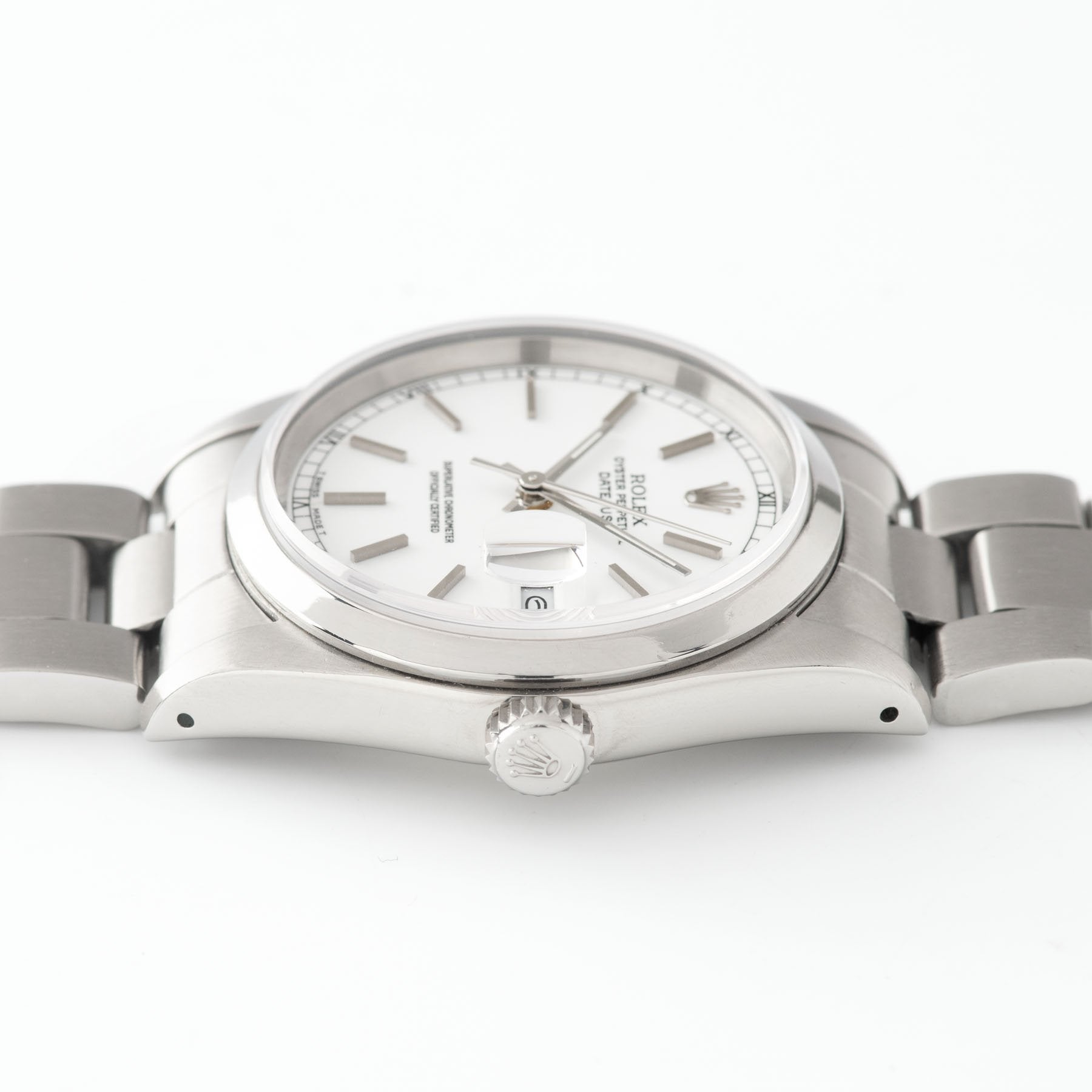 Rolex Datejust White Porcelain Dial Reference 16220