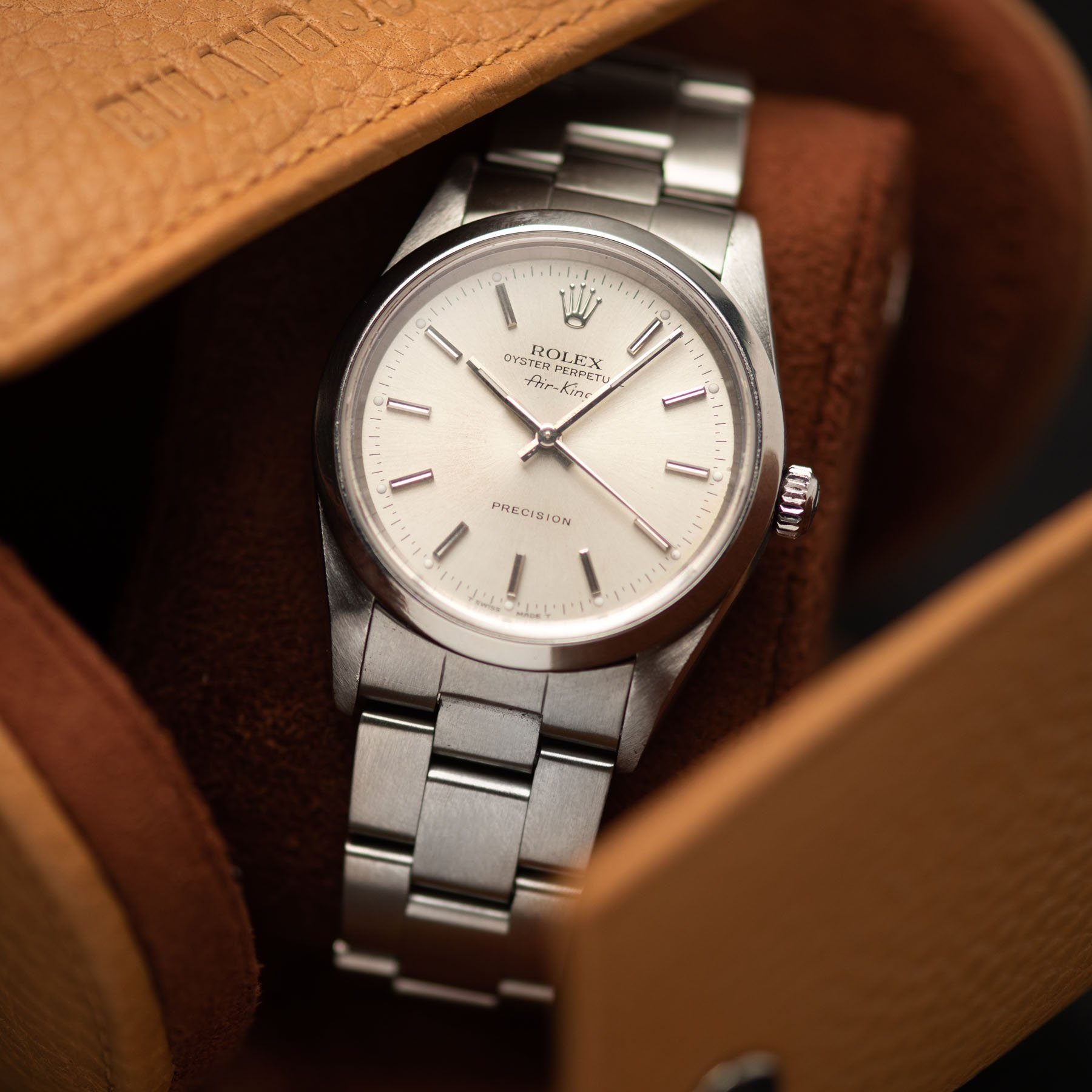 Rolex Air King Silver Soleil Dial Ref 1400