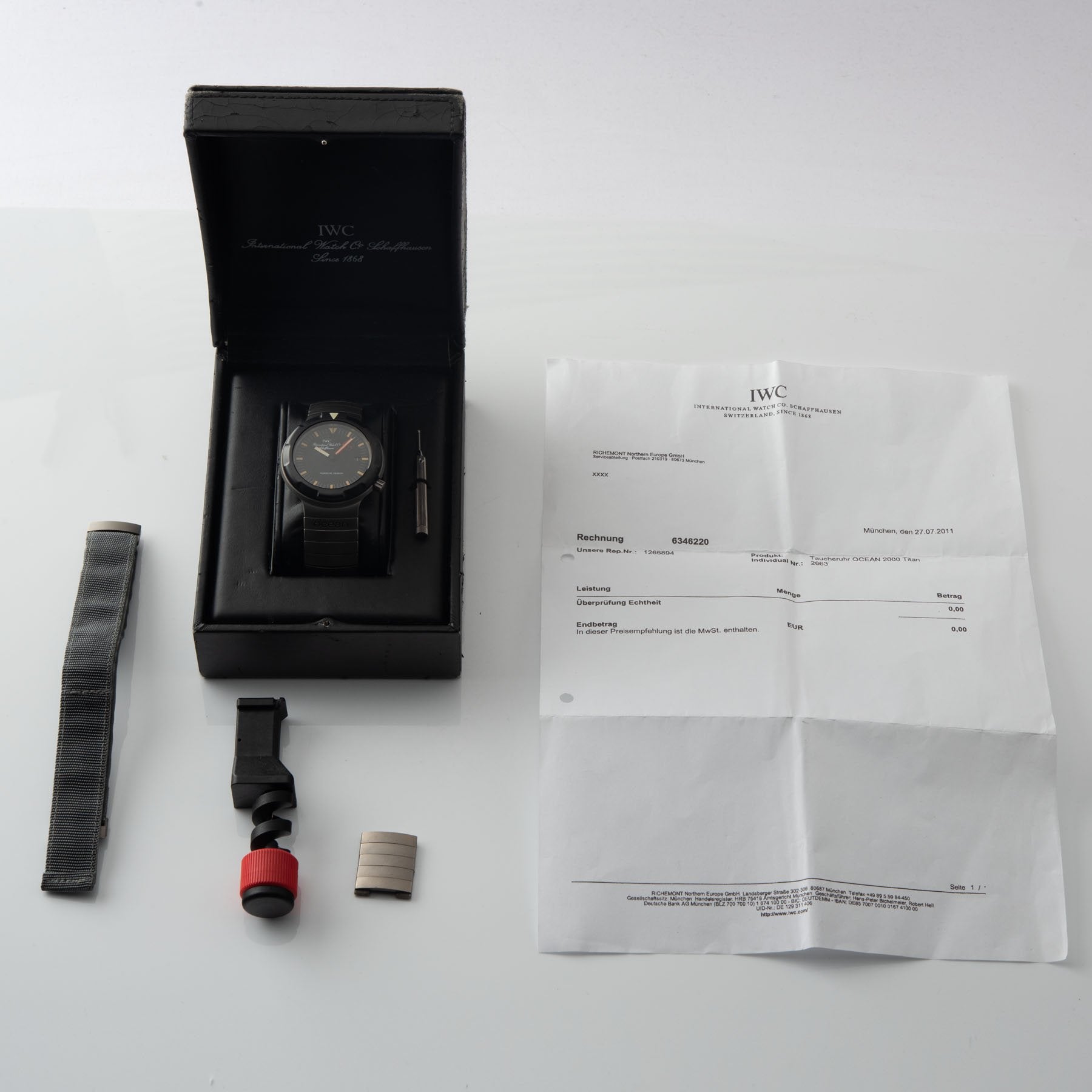 IWC Porsche Design Ocean 2000 Bund Issued Ref 3314