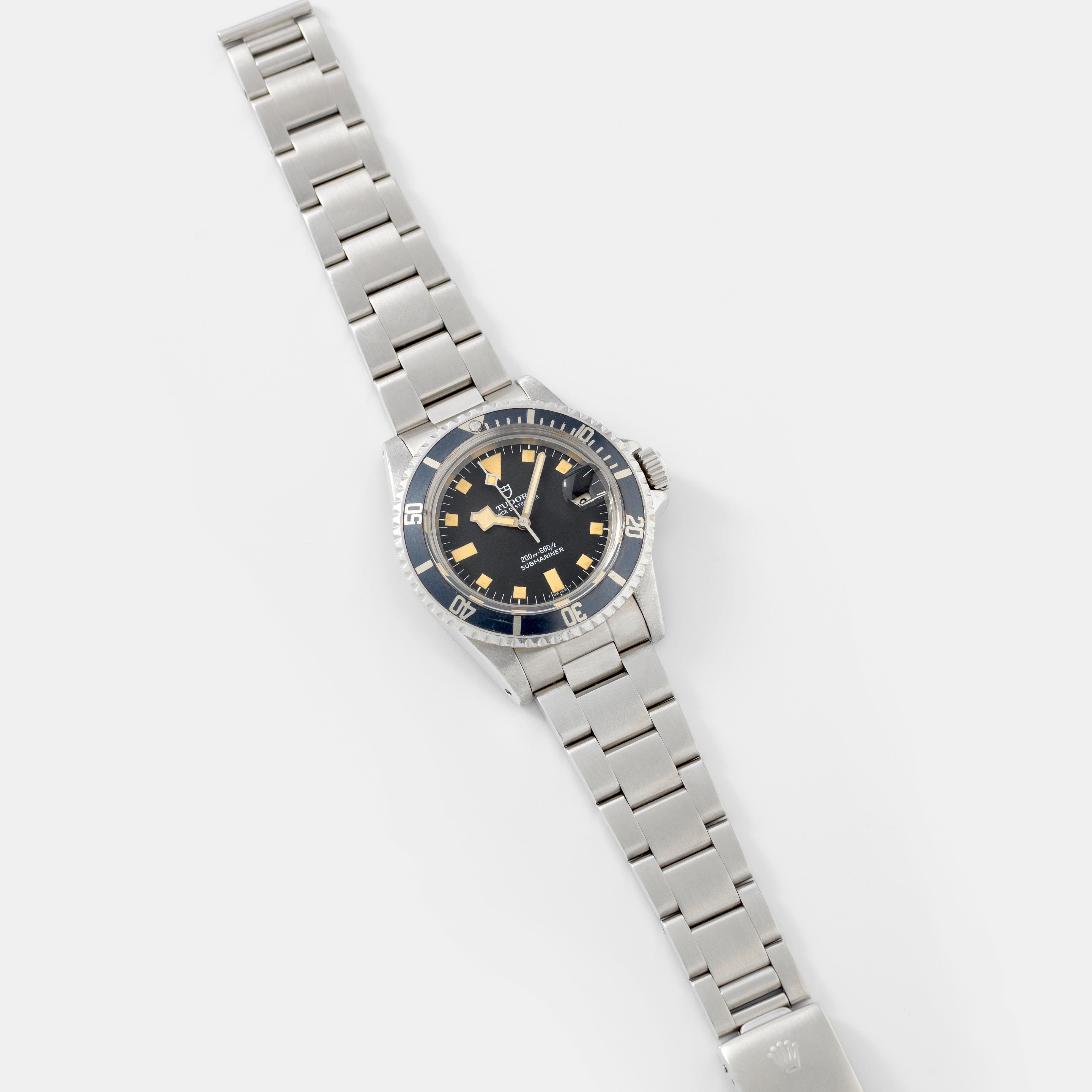 Tudor Submariner Date 9411/0 Black Snowflake Fat Font Inlay