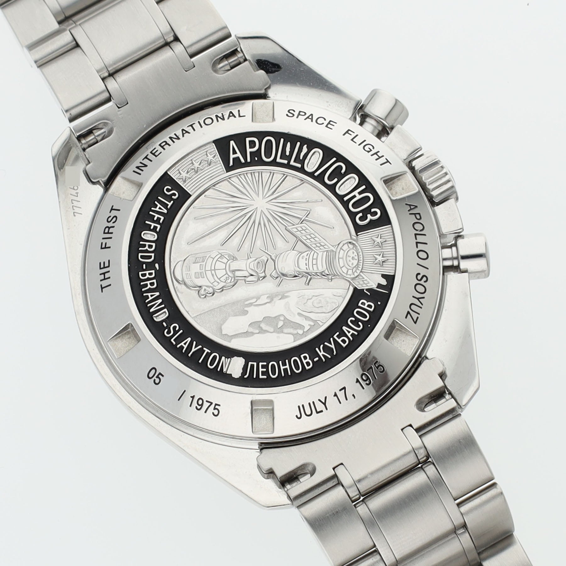 Omega Speedmaster Apollo Soyuz Anniversary Edition Meteorite Dial
