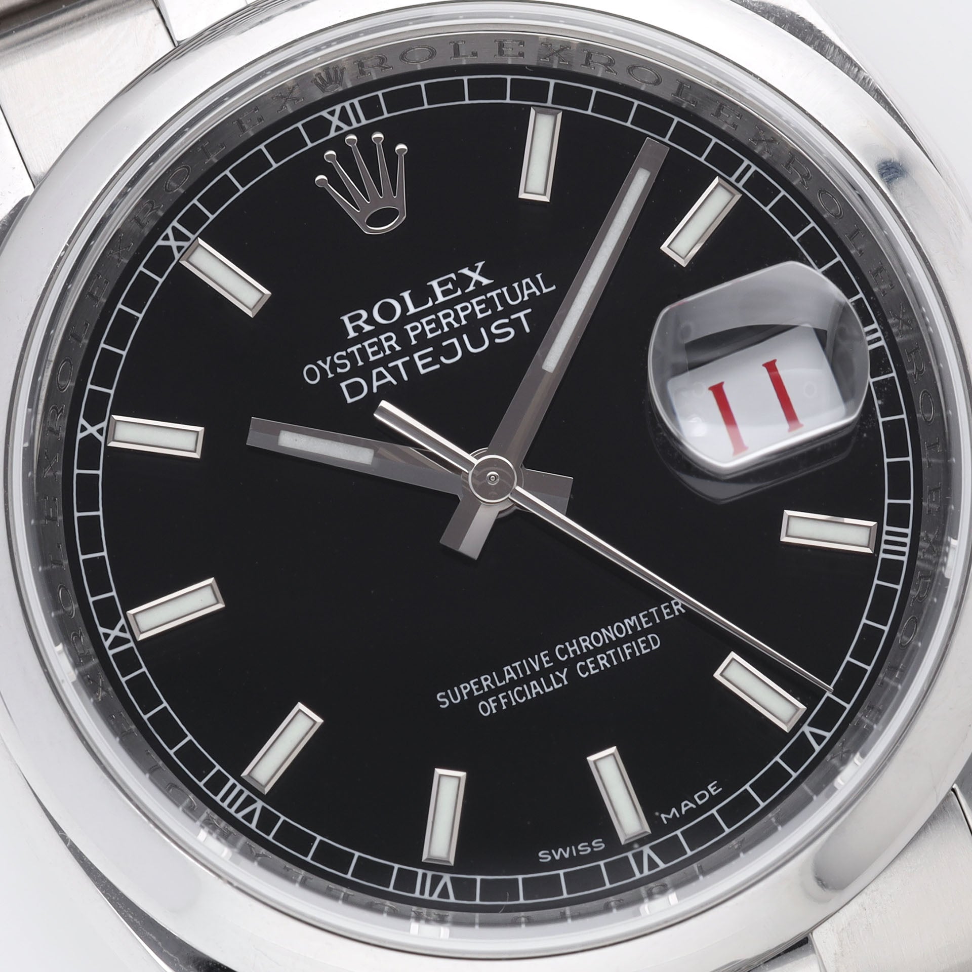 Rolex Datejust 116200 Black Dial Super Jubilee and Rolex Guarantee