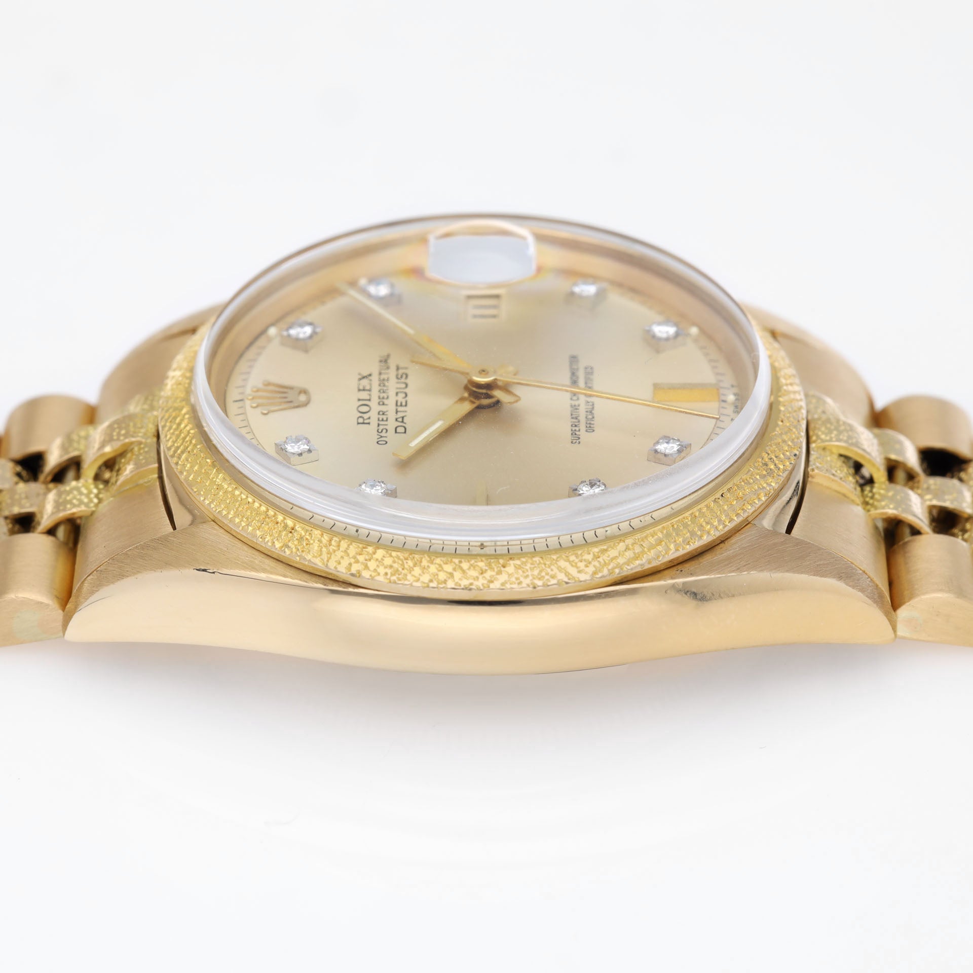 Rolex Datejust 1611 Yellow Gold Morellis Finish Diamond Dial