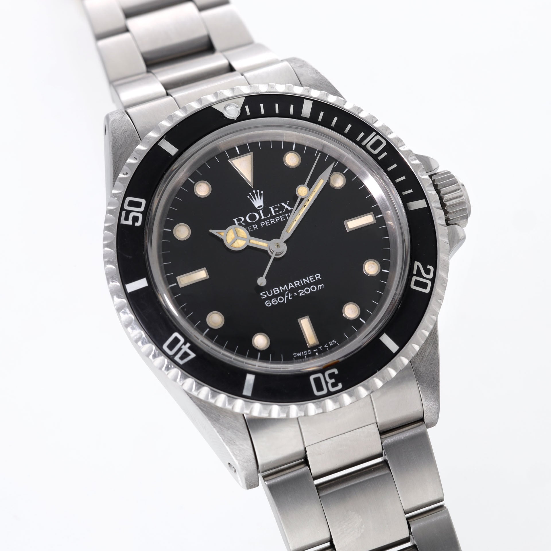Rolex Submariner 5513 Gloss Dial White Gold Hour Markers